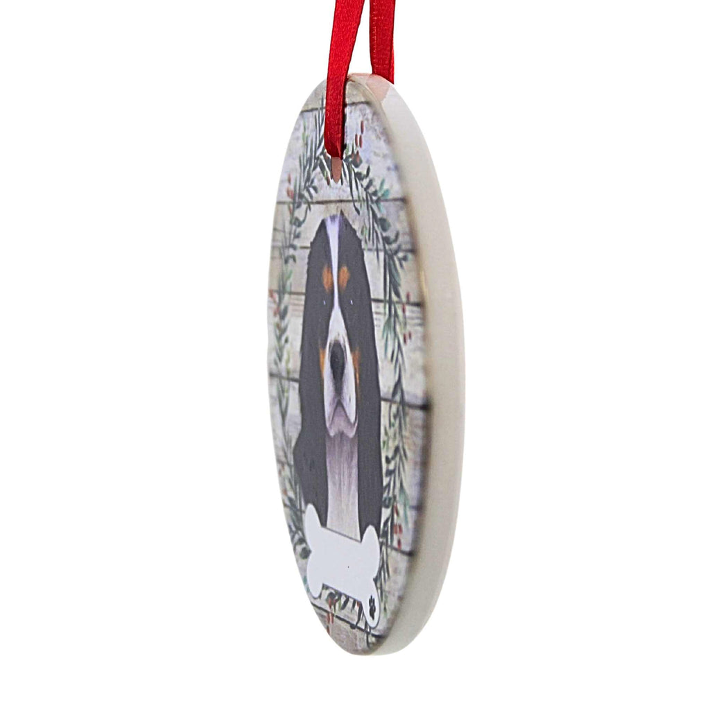 61588 Ceramic Tri-Color King Charles Cavalier Ornament 55019