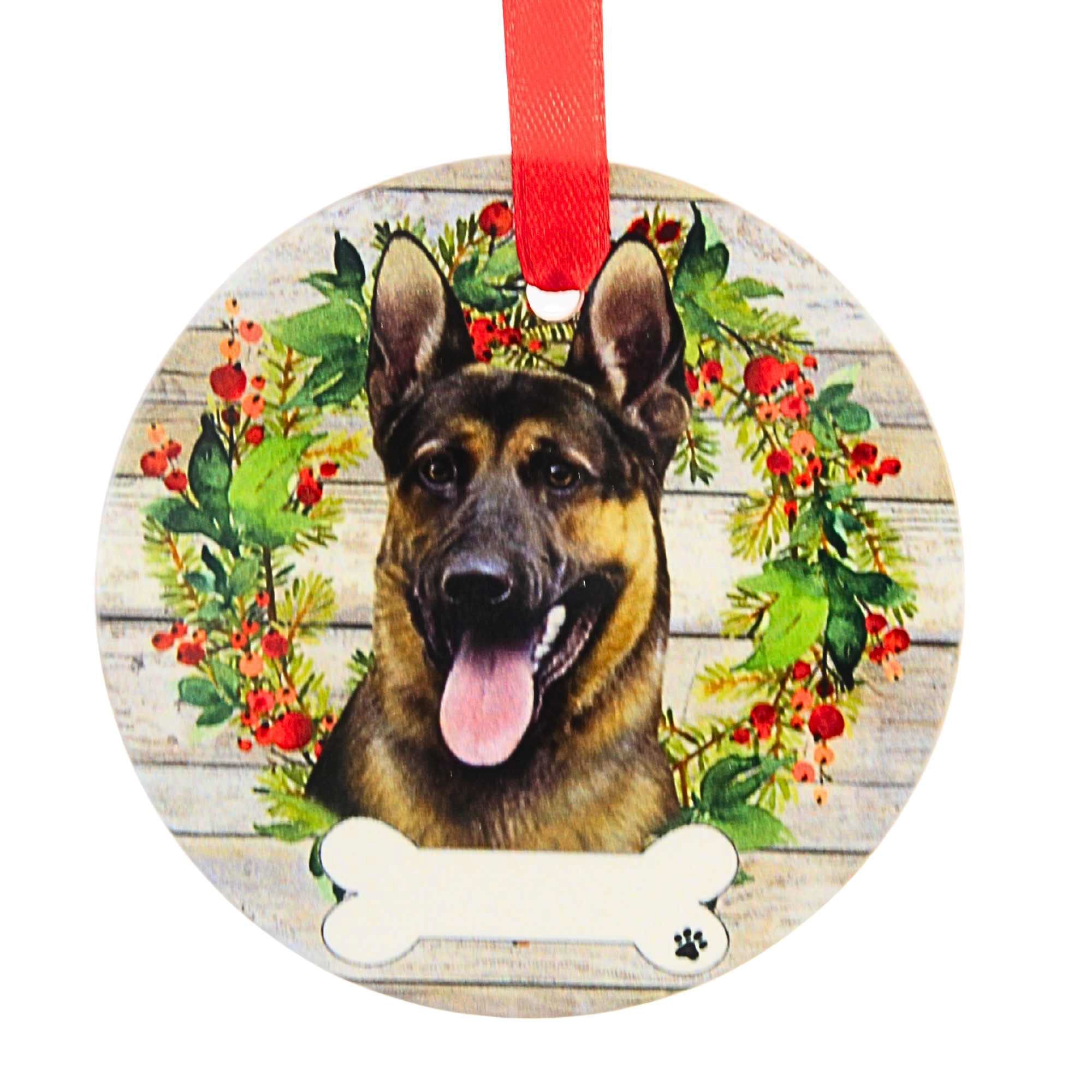 61590 Ceramic German Shepherd Ornament 55075