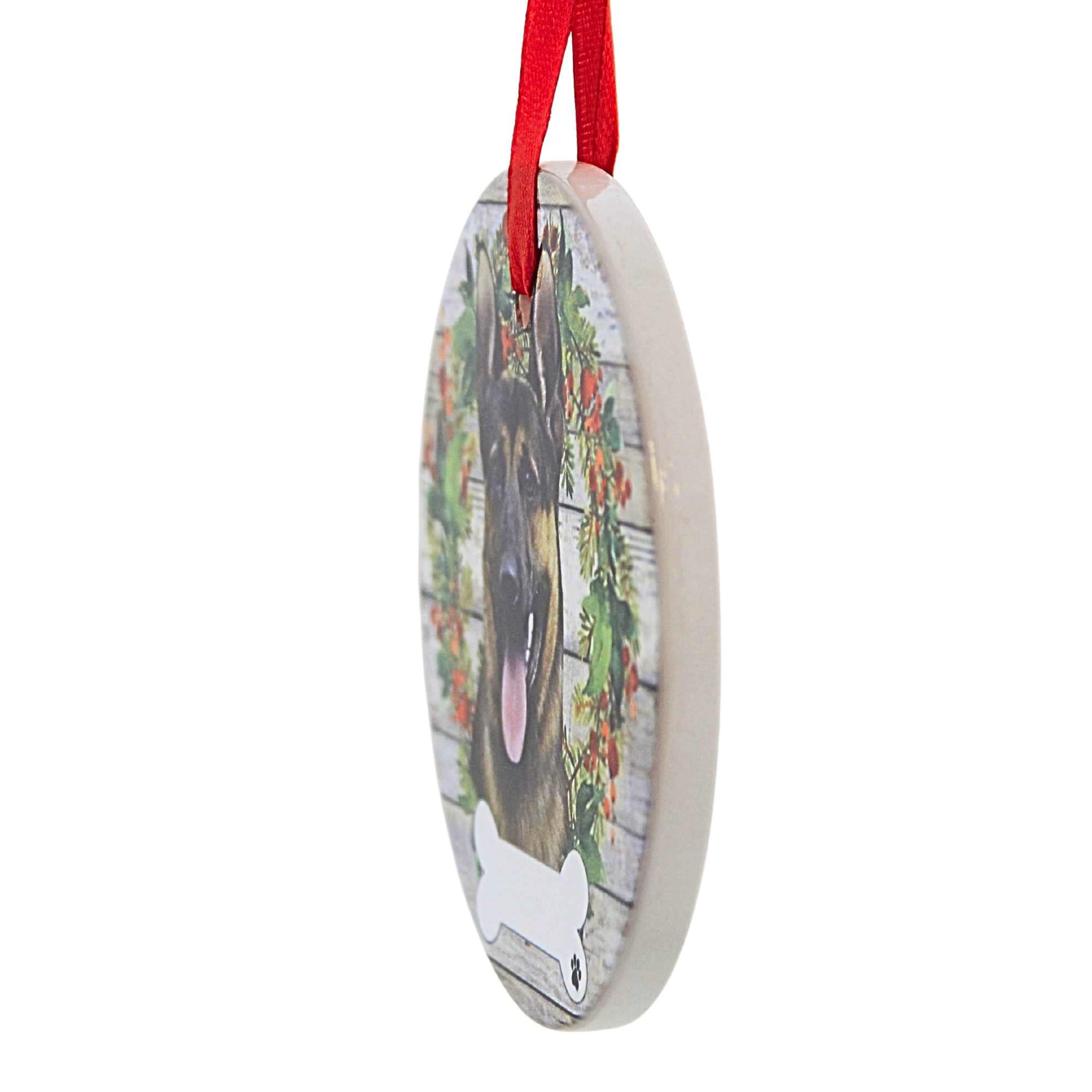 61590 Ceramic German Shepherd Ornament 55075