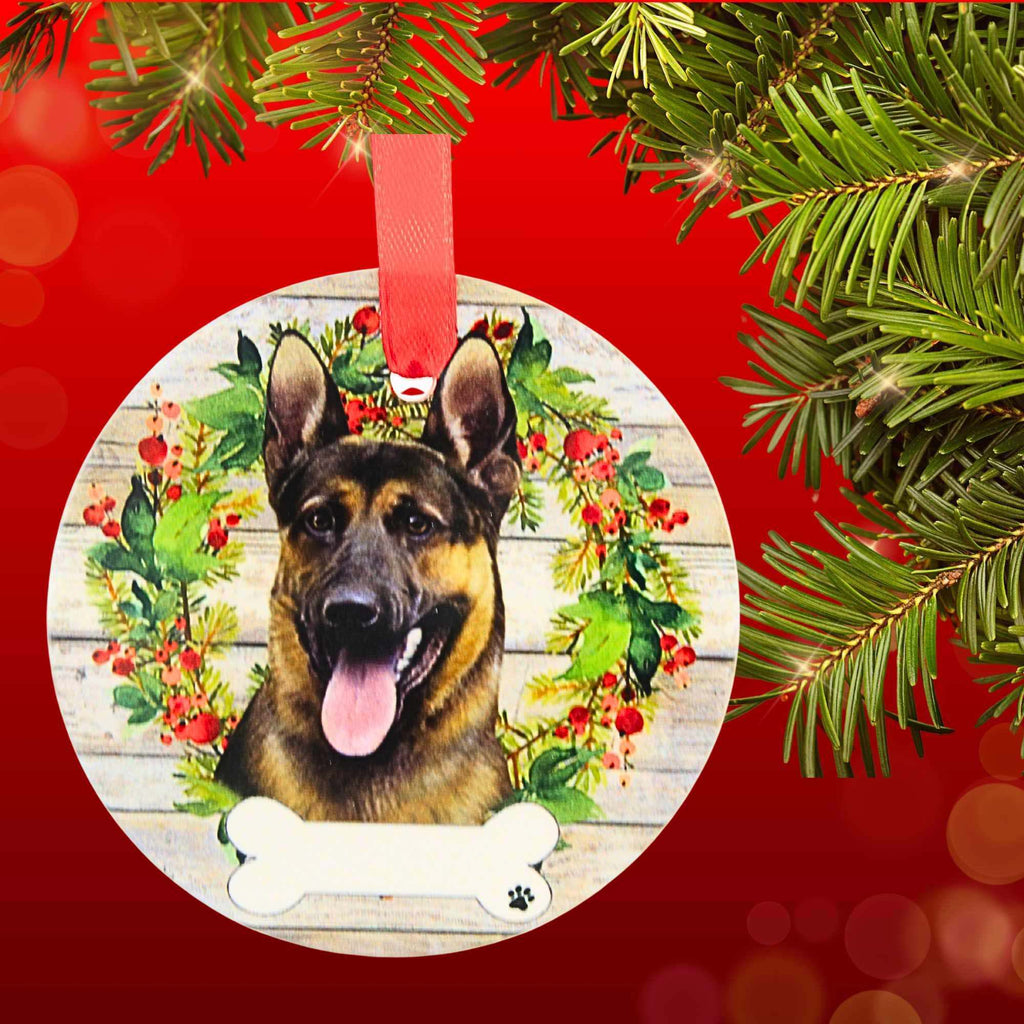 61590 Ceramic German Shepherd Ornament 55075