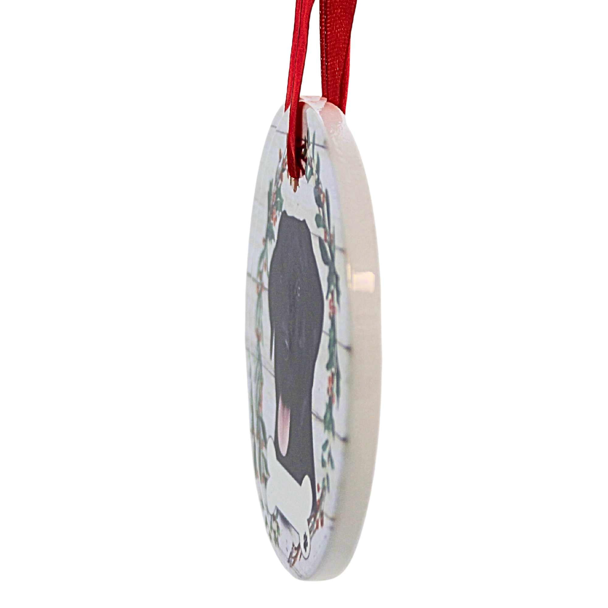 61592 Ceramic Black Labrador Ornament 55021