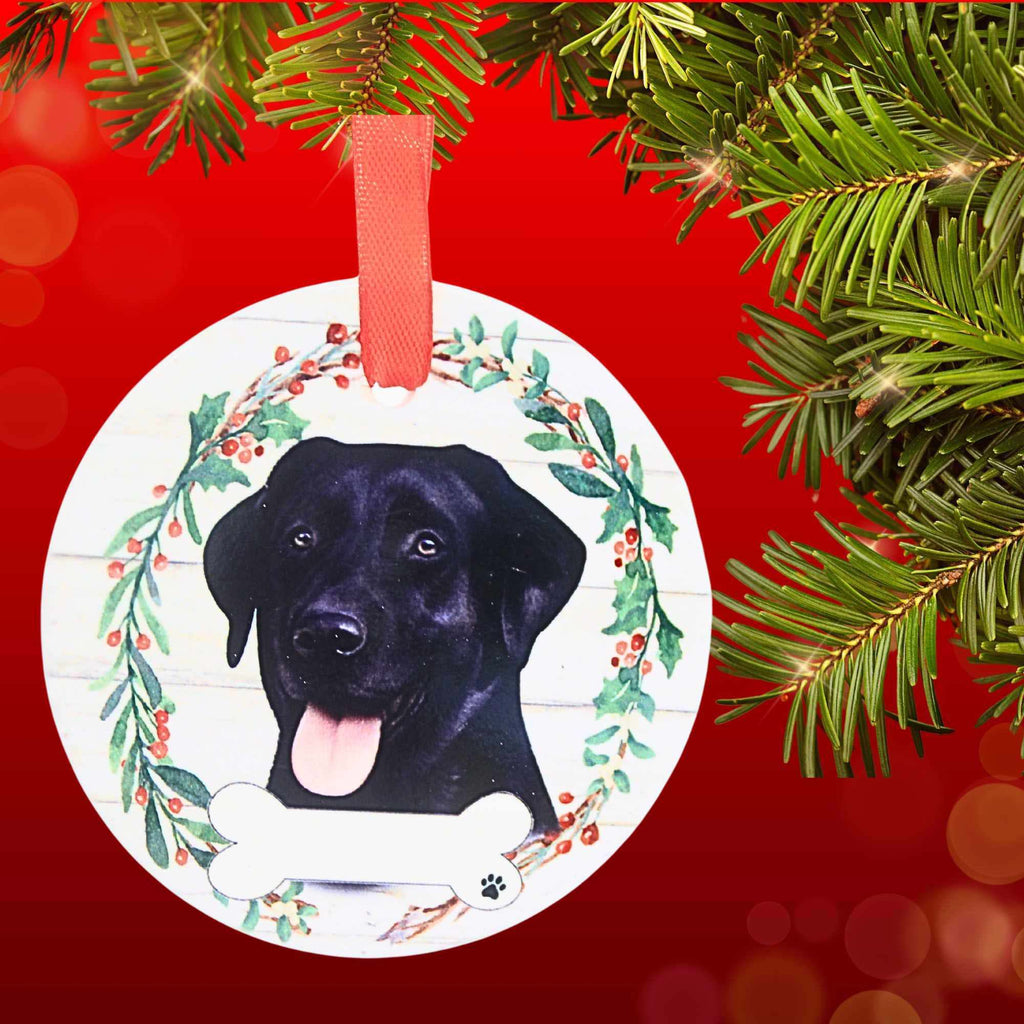 61592 Ceramic Black Labrador Ornament 55021