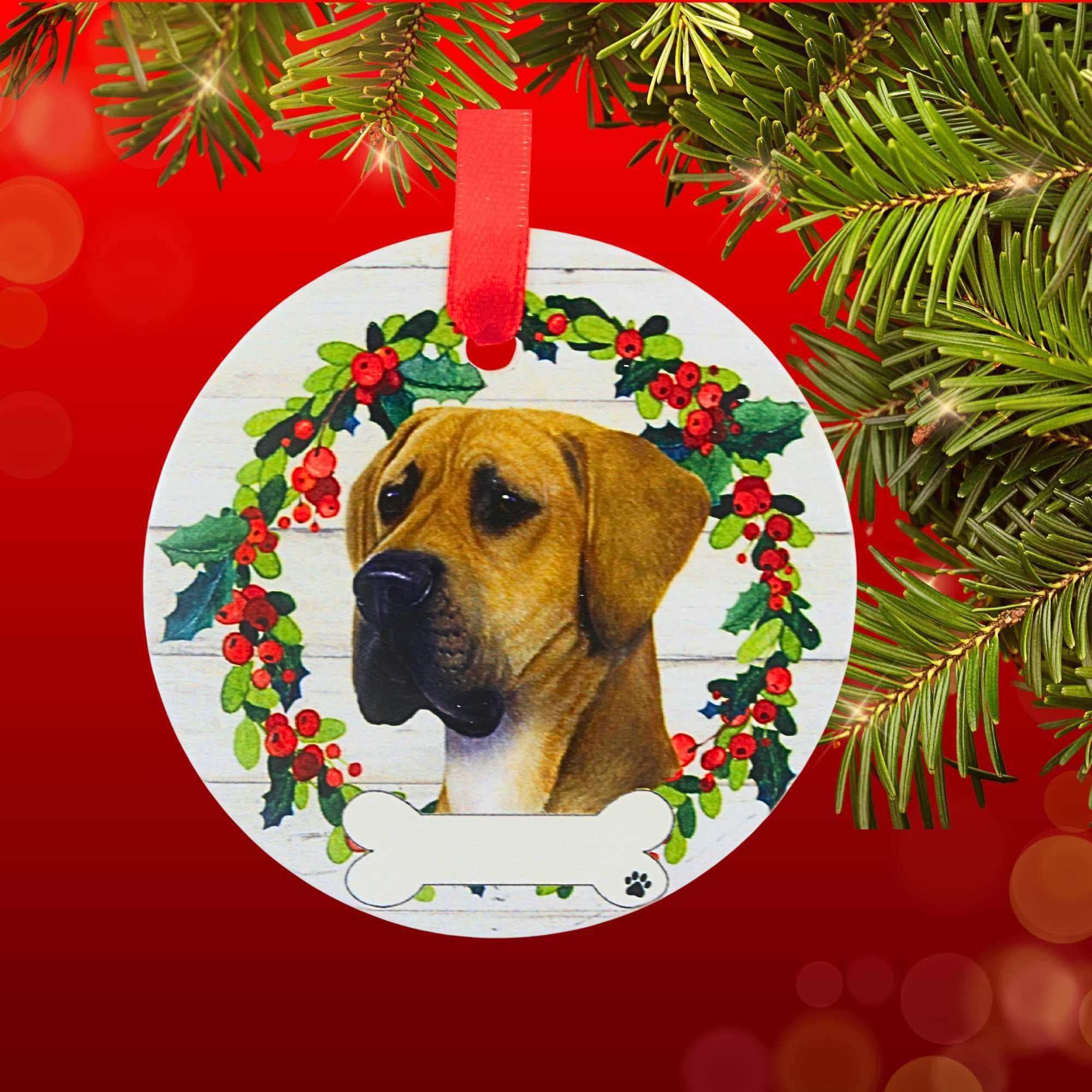 61593 Ceramic Great Dane Ornament 55066