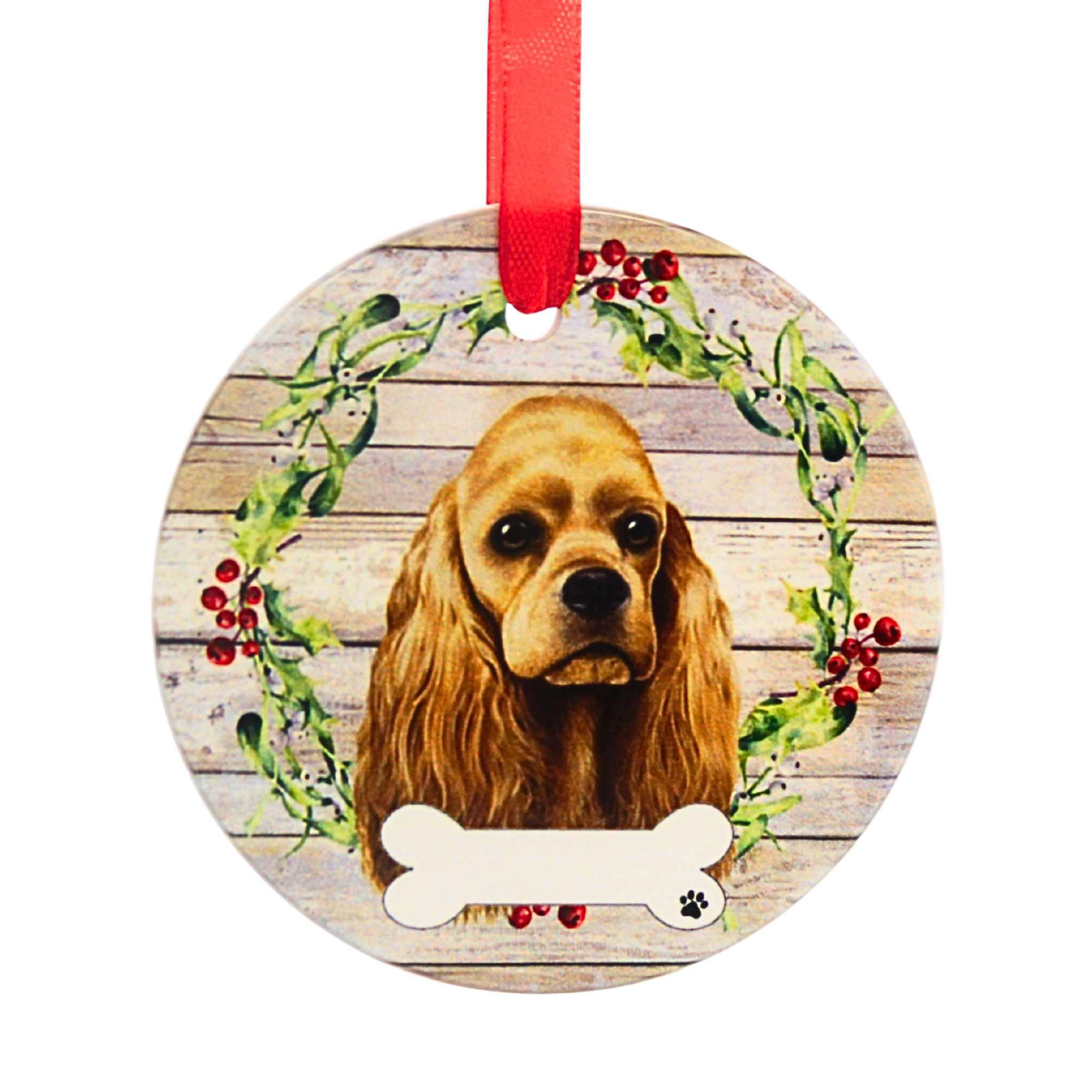 61596 Ceramic Cocker Spaniel Ornament 55078B
