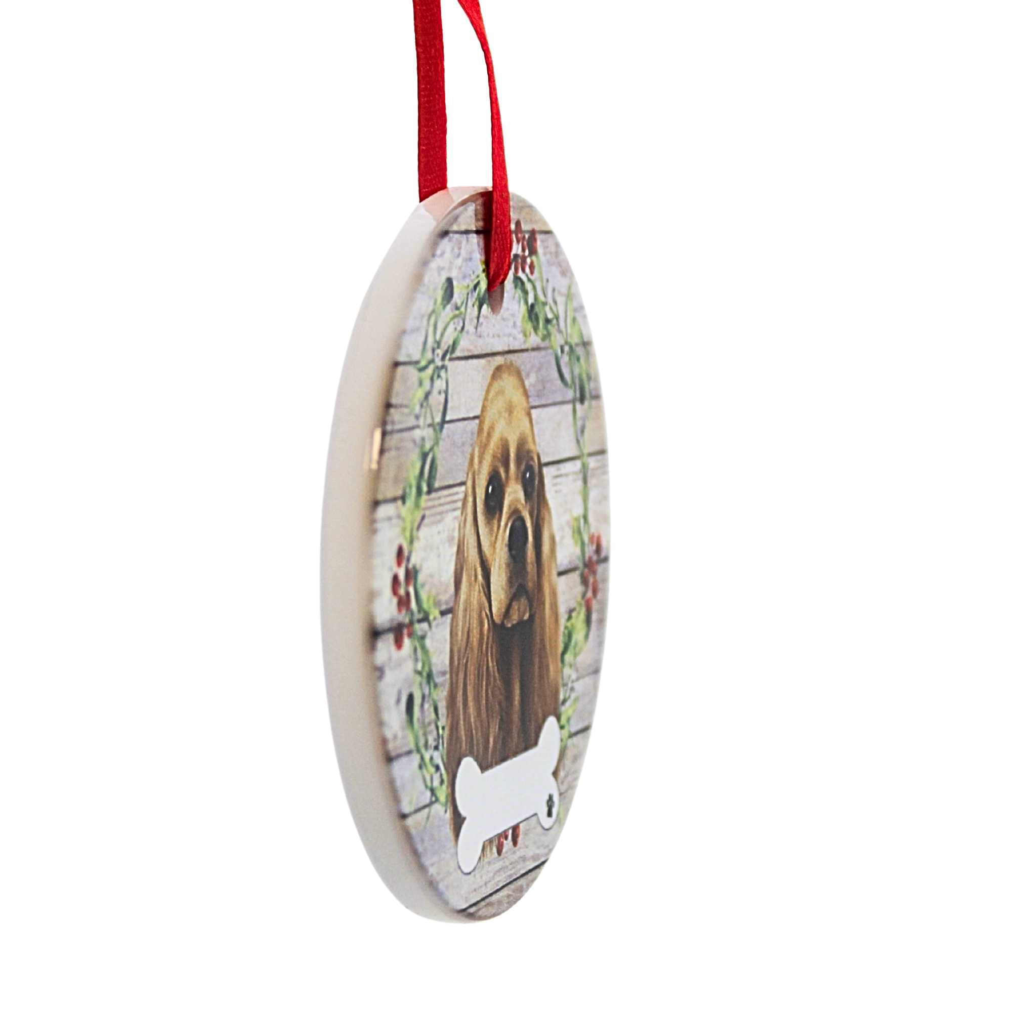61596 Ceramic Cocker Spaniel Ornament 55078B