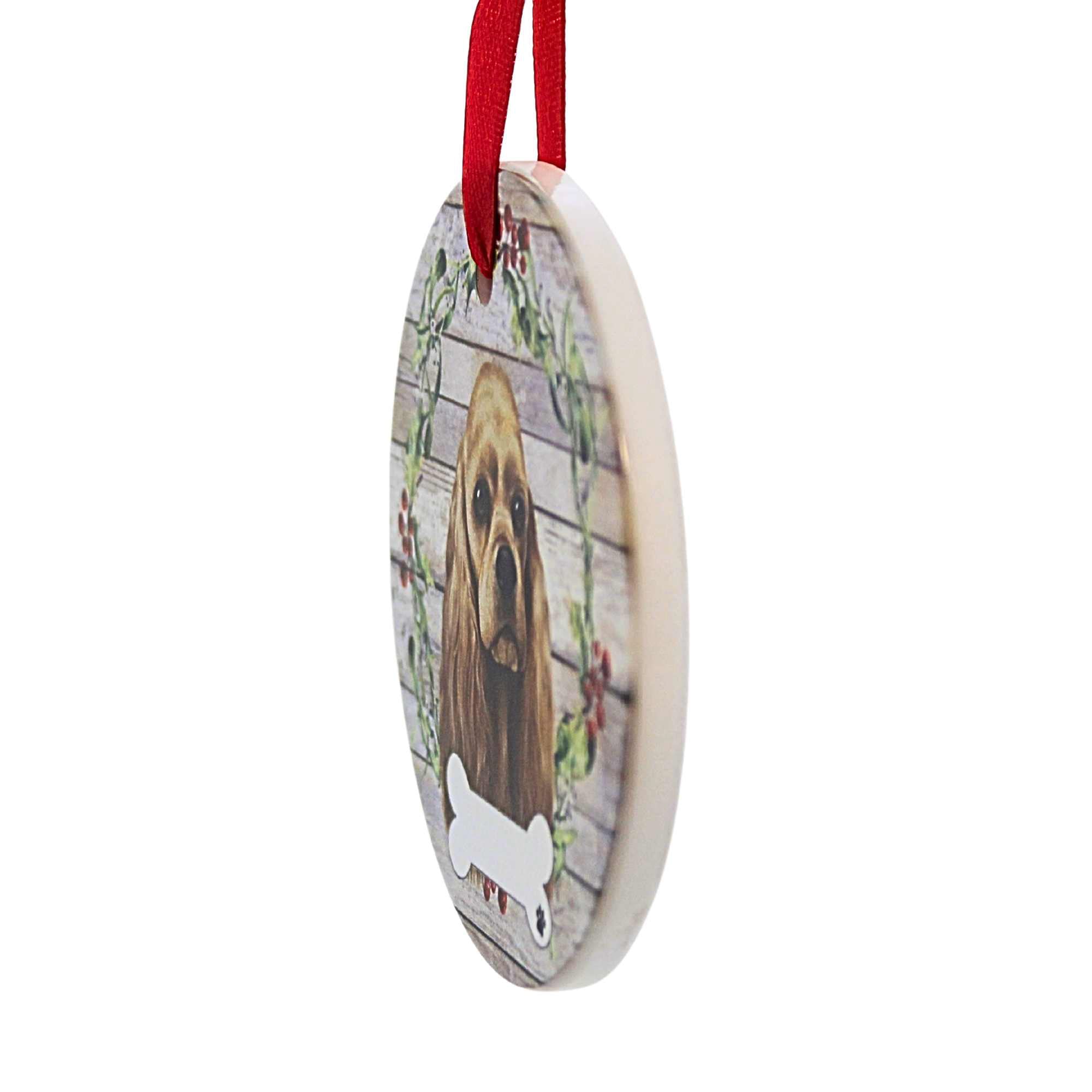 61596 Ceramic Cocker Spaniel Ornament 55078B