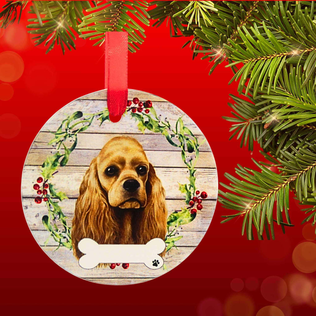 61596 Ceramic Cocker Spaniel Ornament 55078B