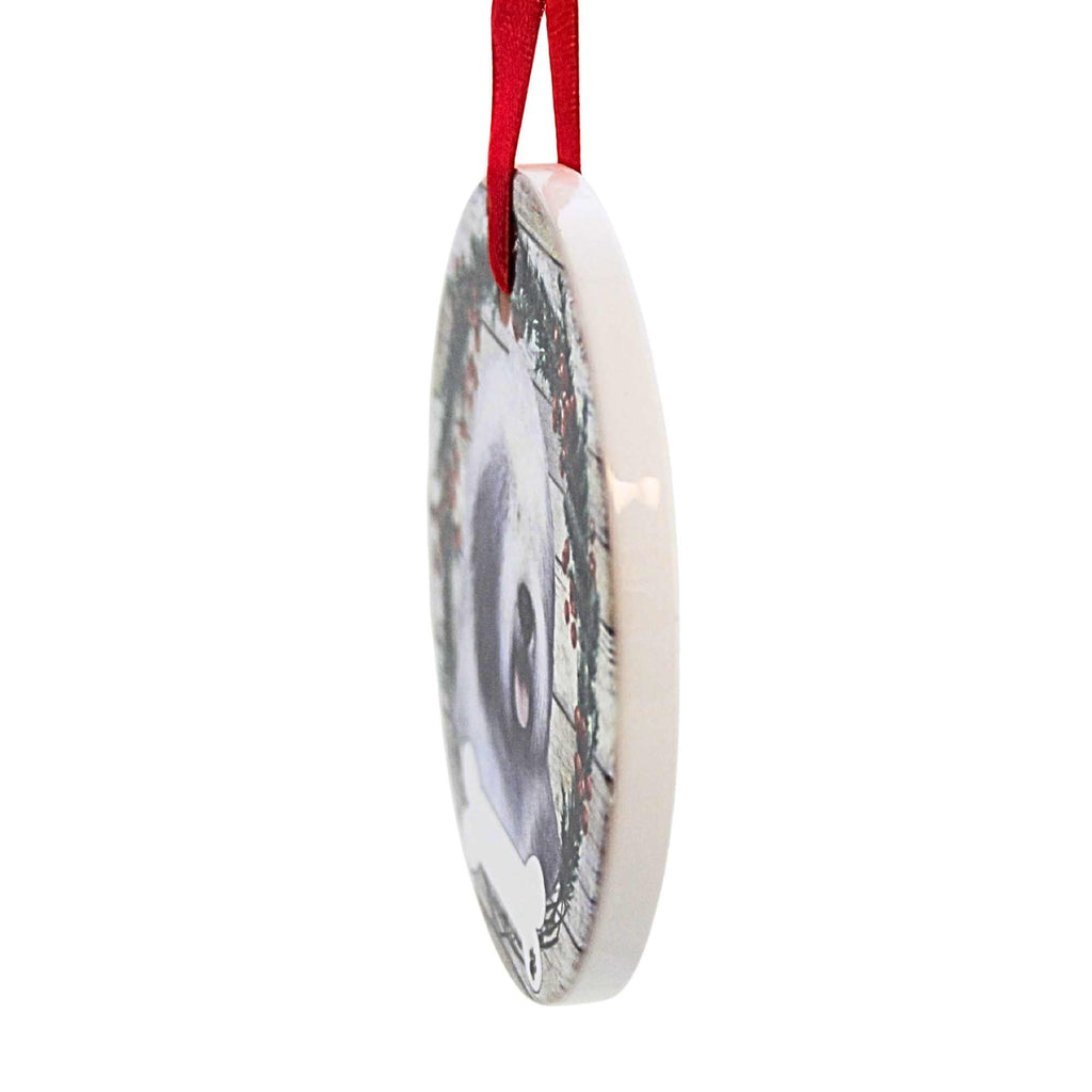 61597 Ceramic Old English Sheepdog Ornament 55077