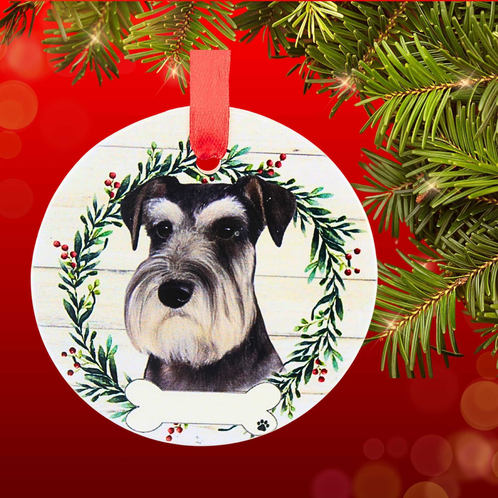 61599 Ceramic Schnauzer Ornament 550105