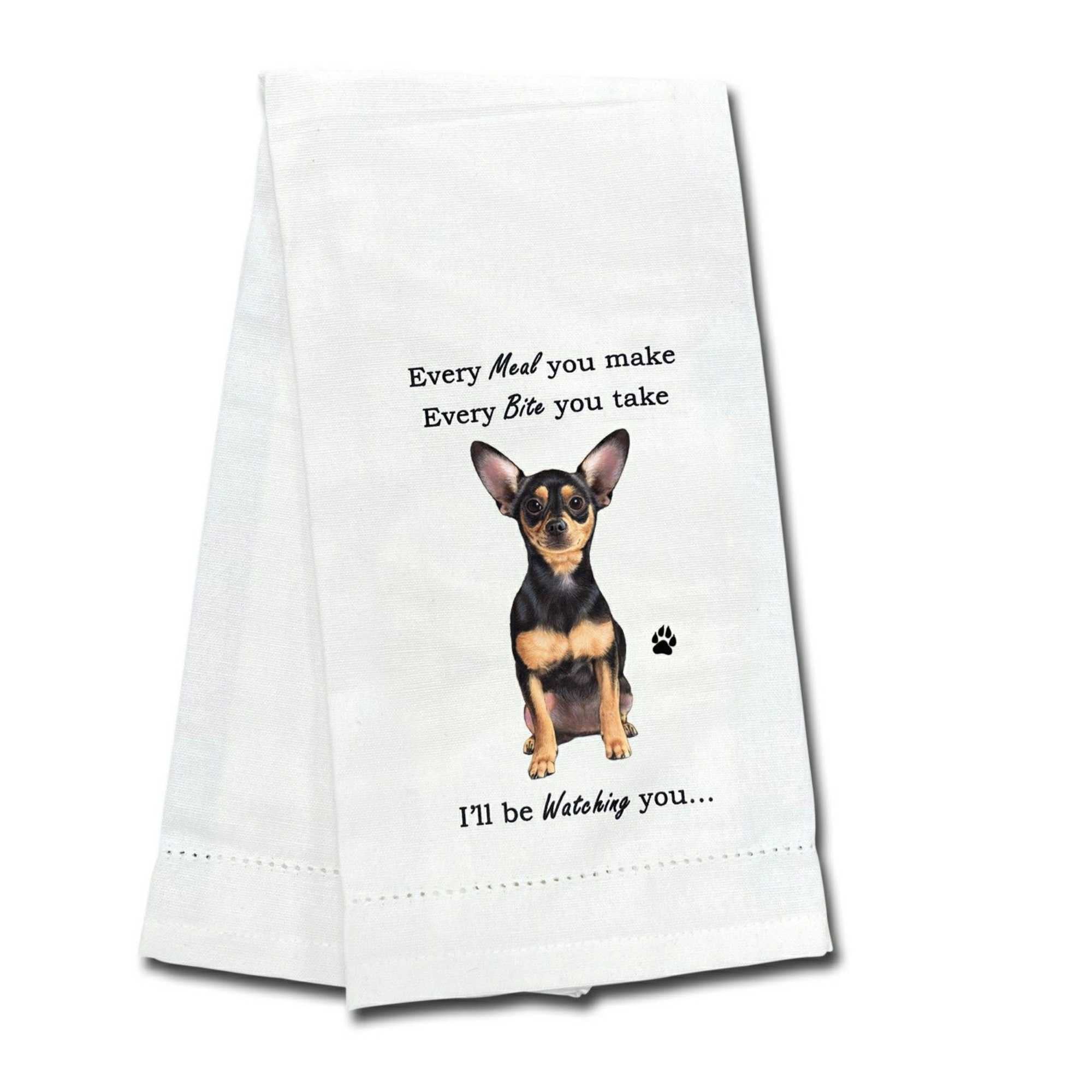 61735 Black Chihuahua Kitchen Towel 71111