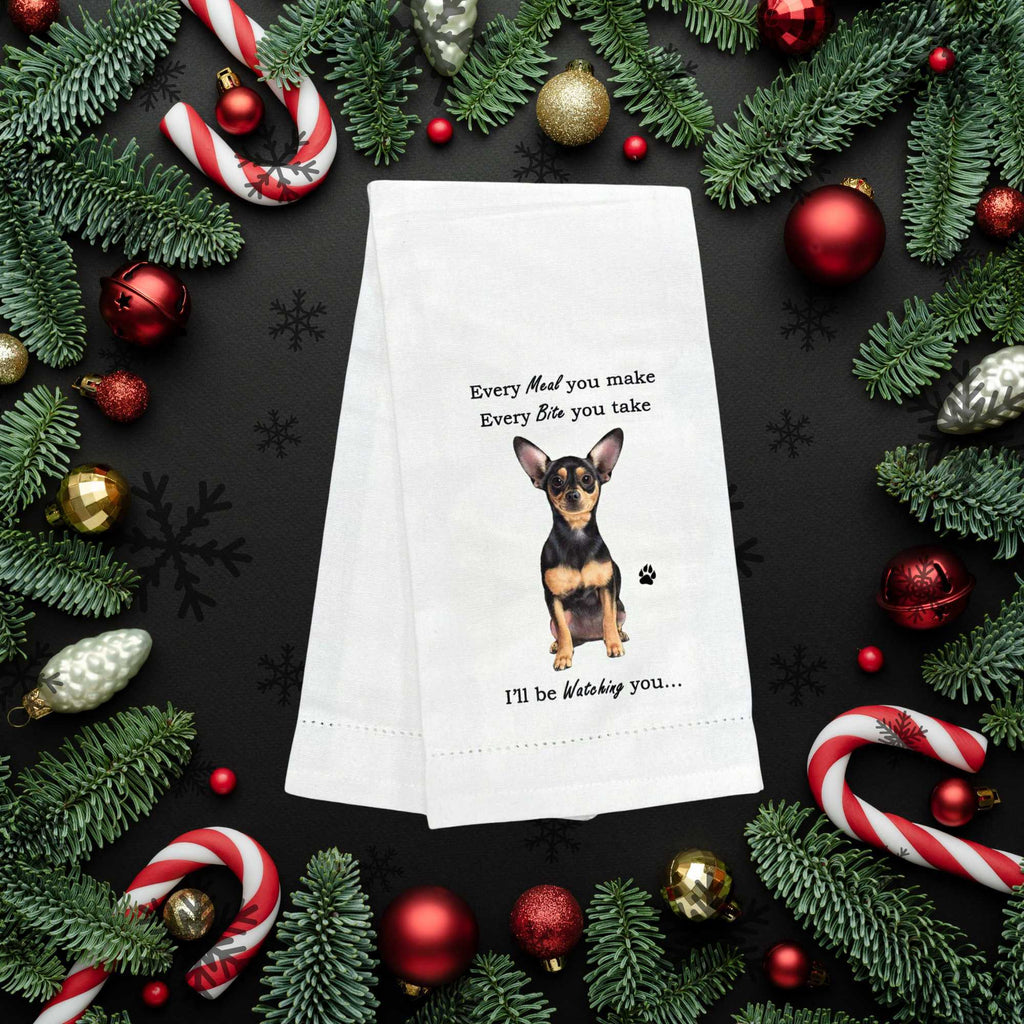 61735 Black Chihuahua Kitchen Towel 71111