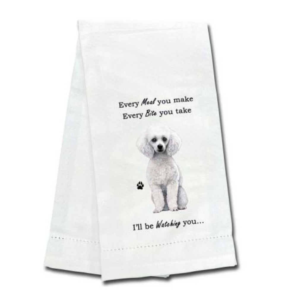 61753 White Poodle Kitchen Towel 71128