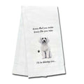 61753 White Poodle Kitchen Towel 71128