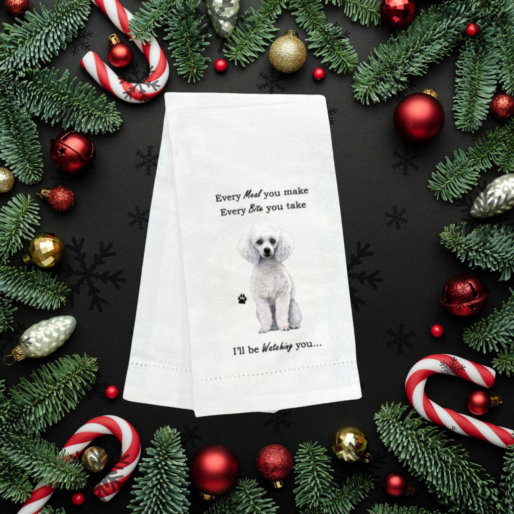 61753 White Poodle Kitchen Towel 71128