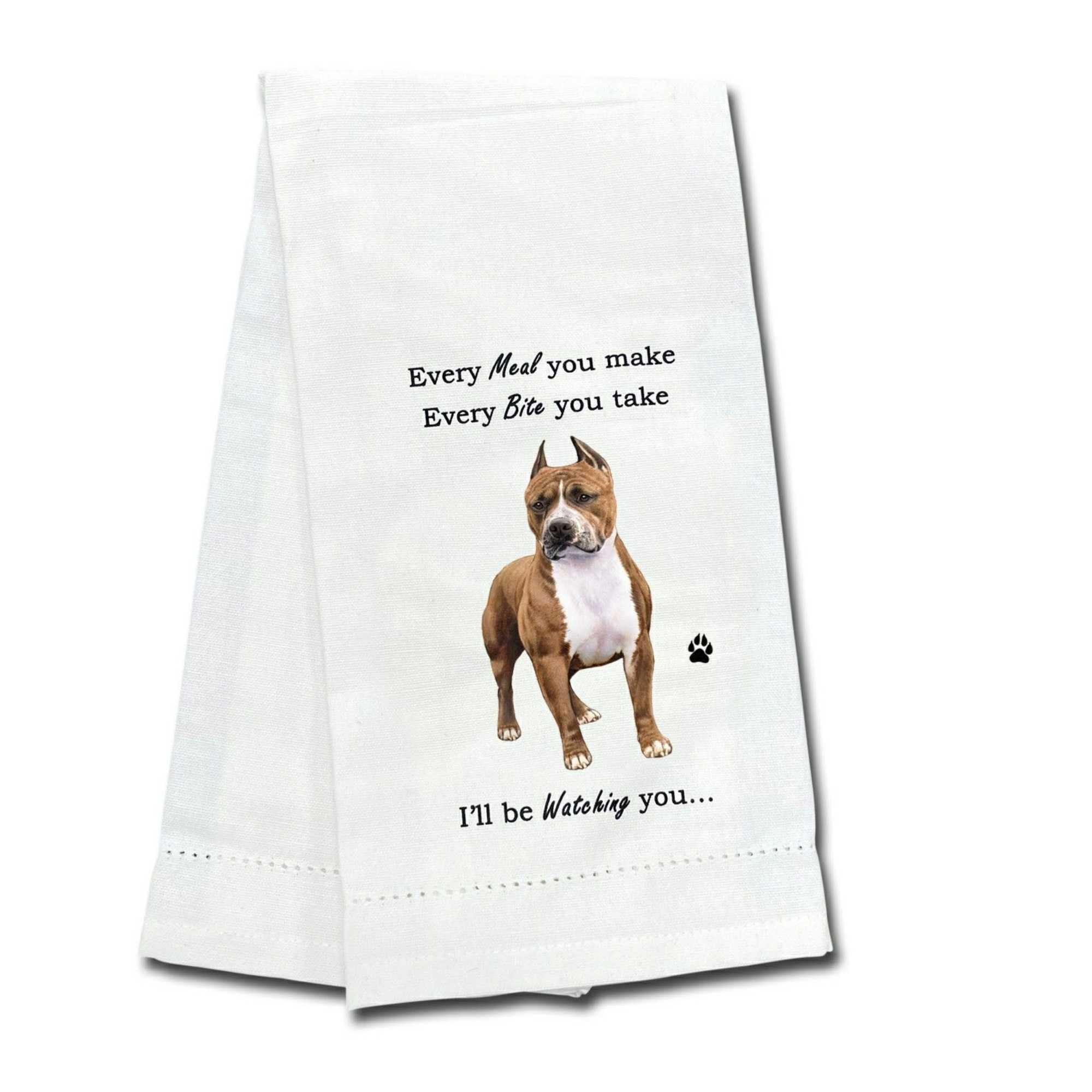 61758 Pit Bull Brindle/Wht Kitchen Towel 71126