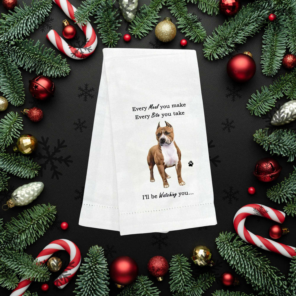 61758 Pit Bull Brindle/Wht Kitchen Towel 71126