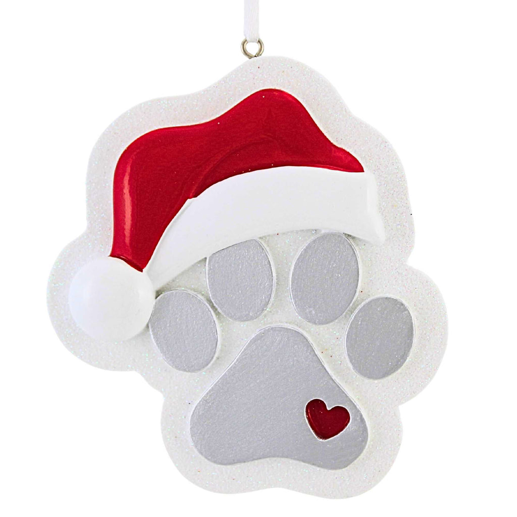 65370 Paw Print With Santa Hat OR2759