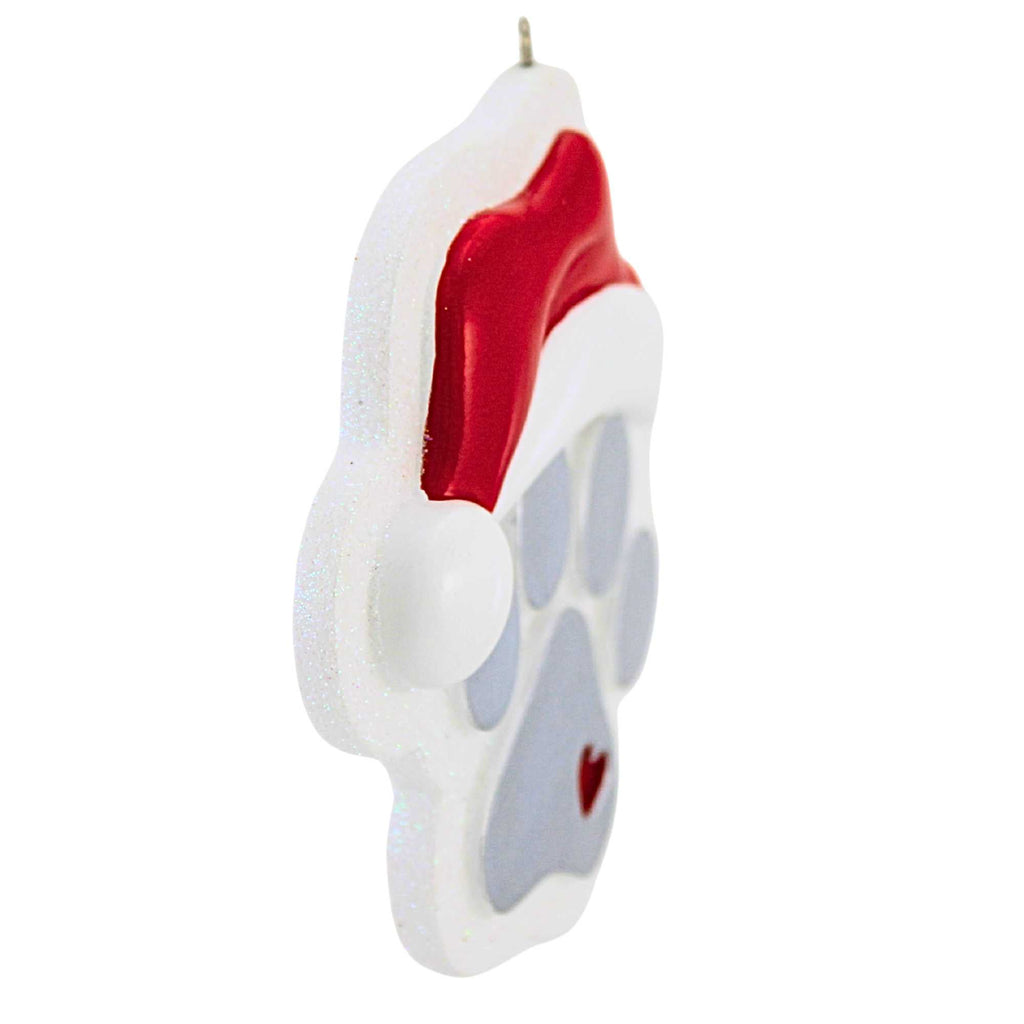 65370 Paw Print With Santa Hat OR2759