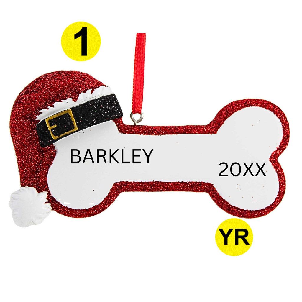 65385 Santa Dog Bone OR1438