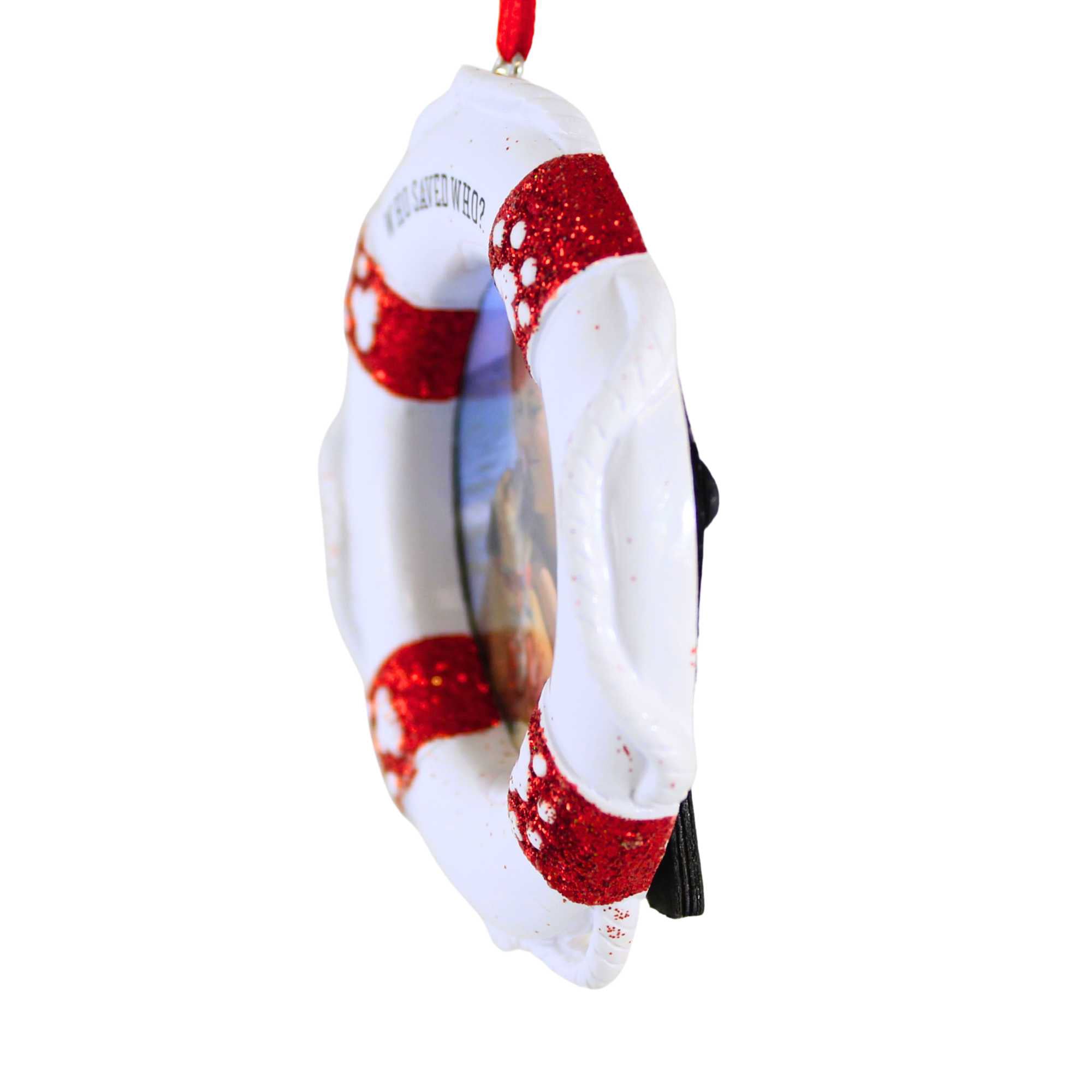 65393 Who Saved Who Picture Frame Ornament PF1713