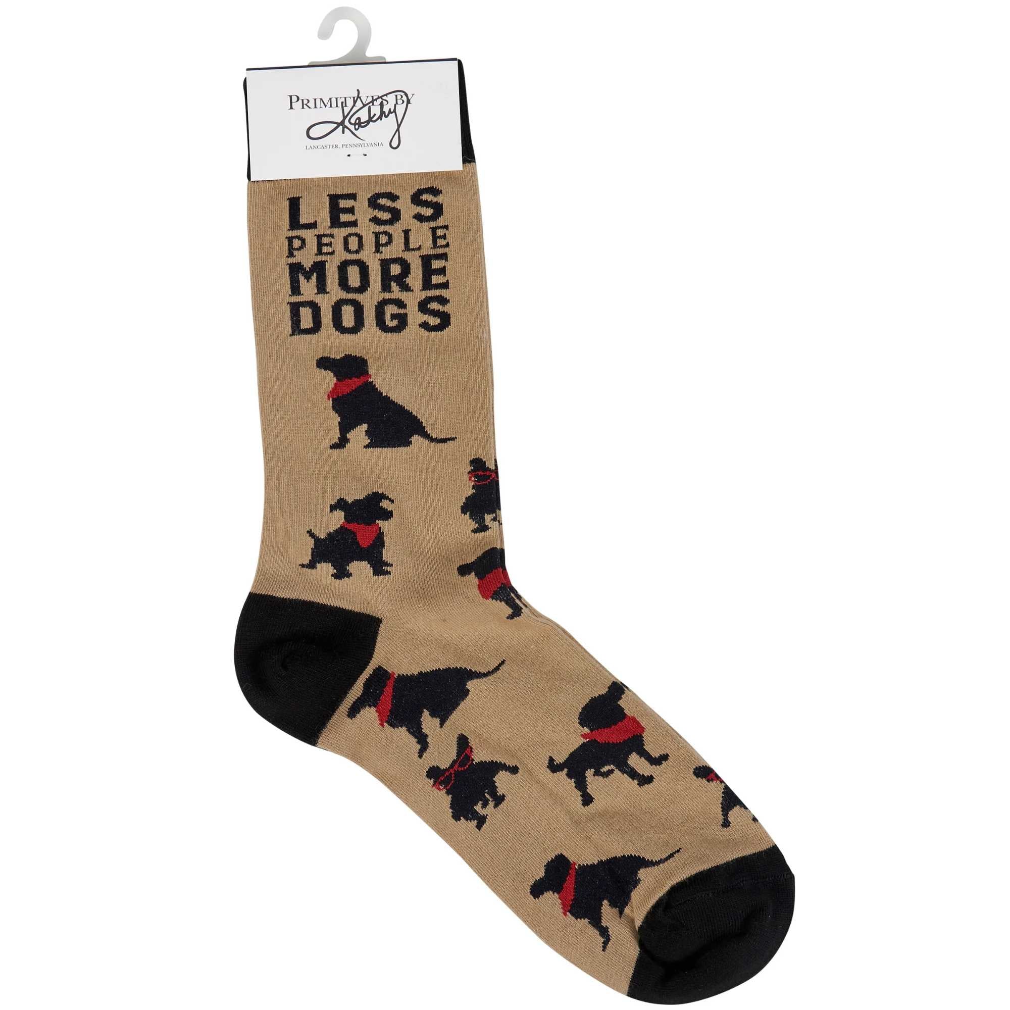 65648 Less People More Dogs Socks 117751