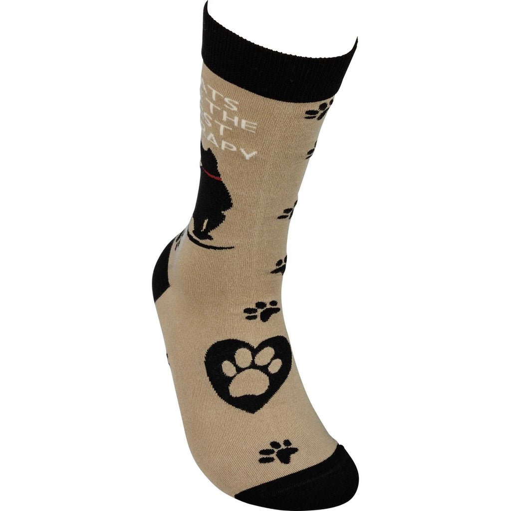 65650 Cats Are The Best Therapy Socks 110065