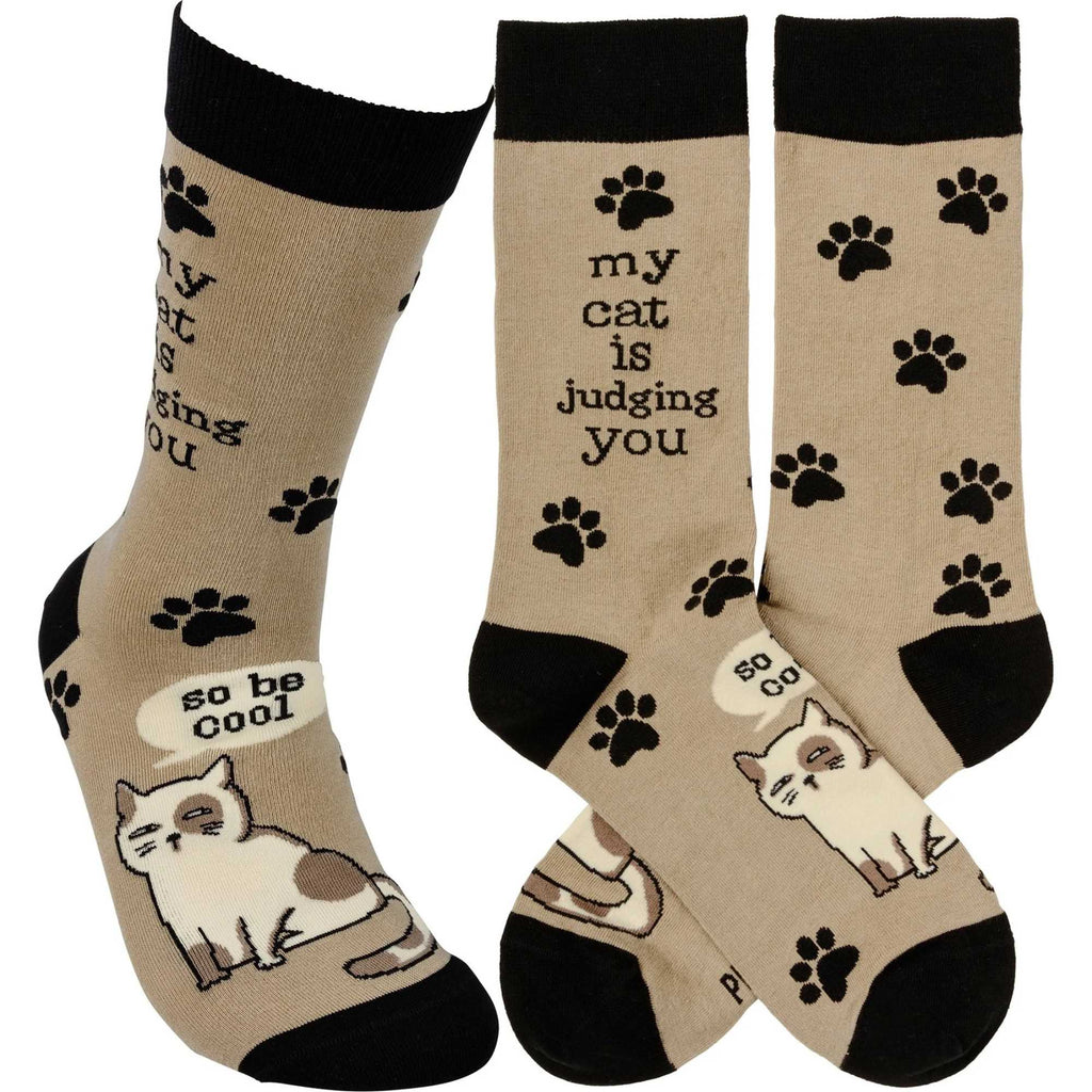 65651 My Cat Is Judging You Socks 109889