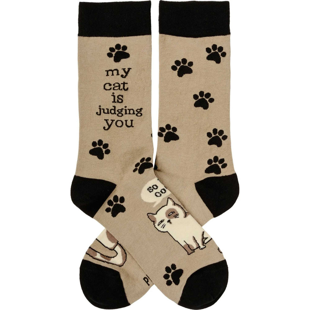 65651 My Cat Is Judging You Socks 109889