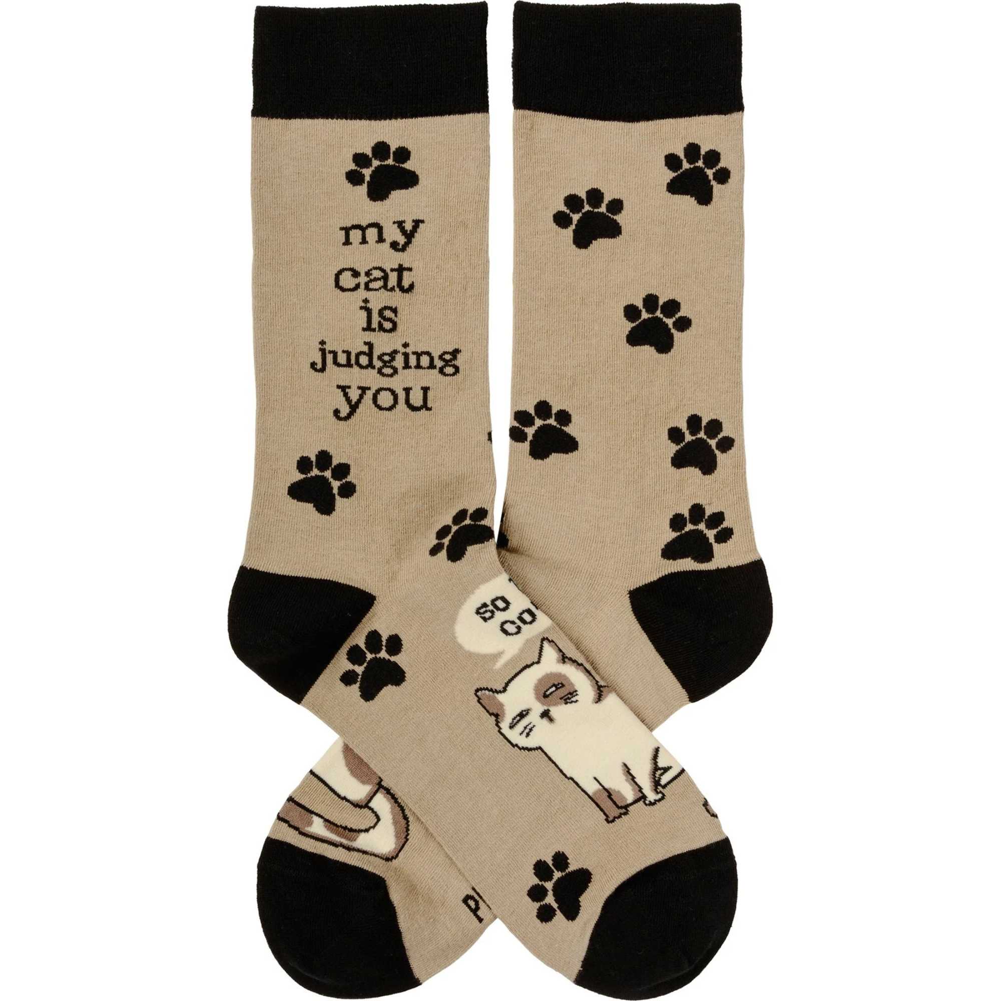 65651 My Cat Is Judging You Socks 109889