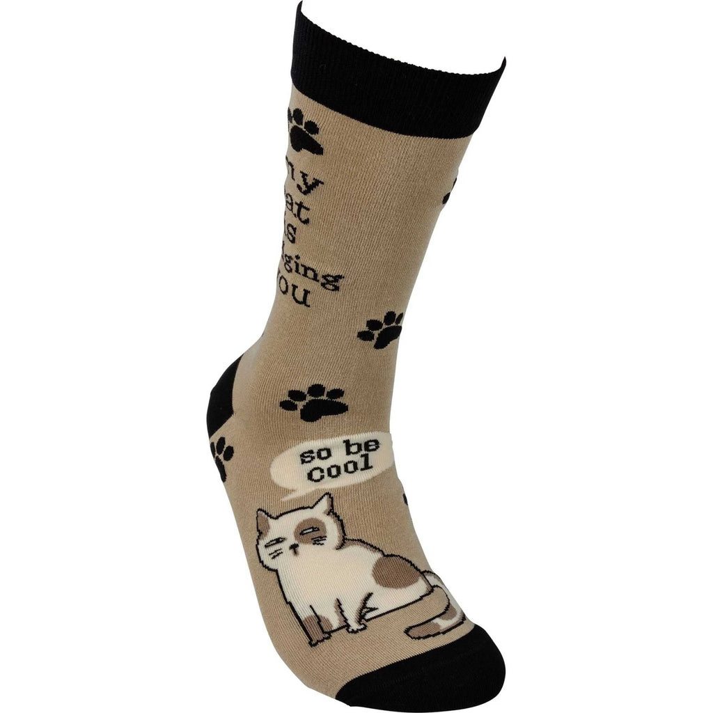 65651 My Cat Is Judging You Socks 109889