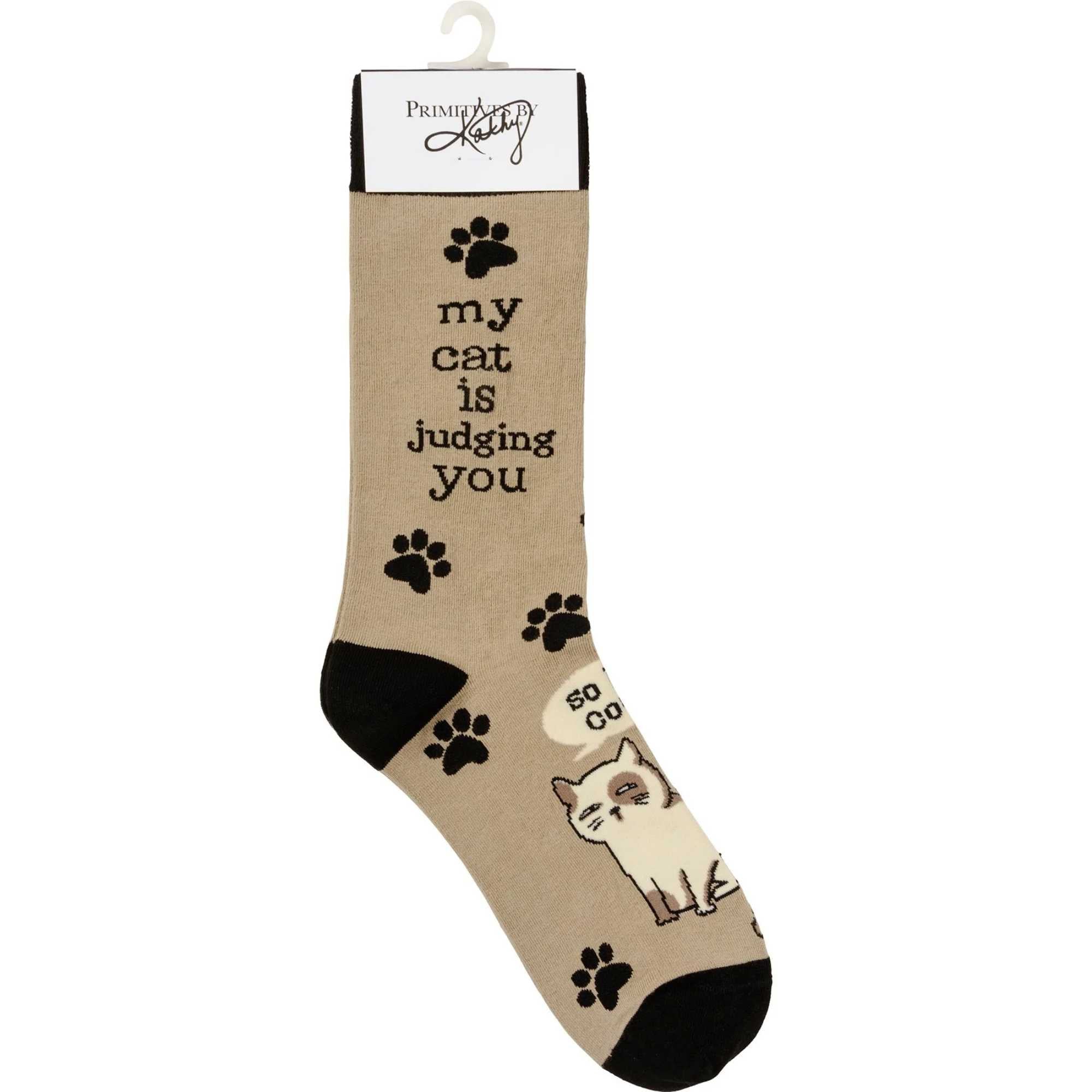 65651 My Cat Is Judging You Socks 109889