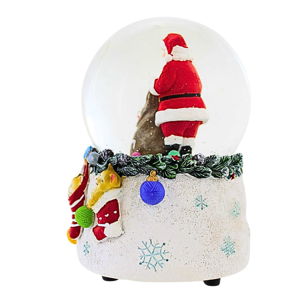 65667 Musical Cat Santa Dome 138069