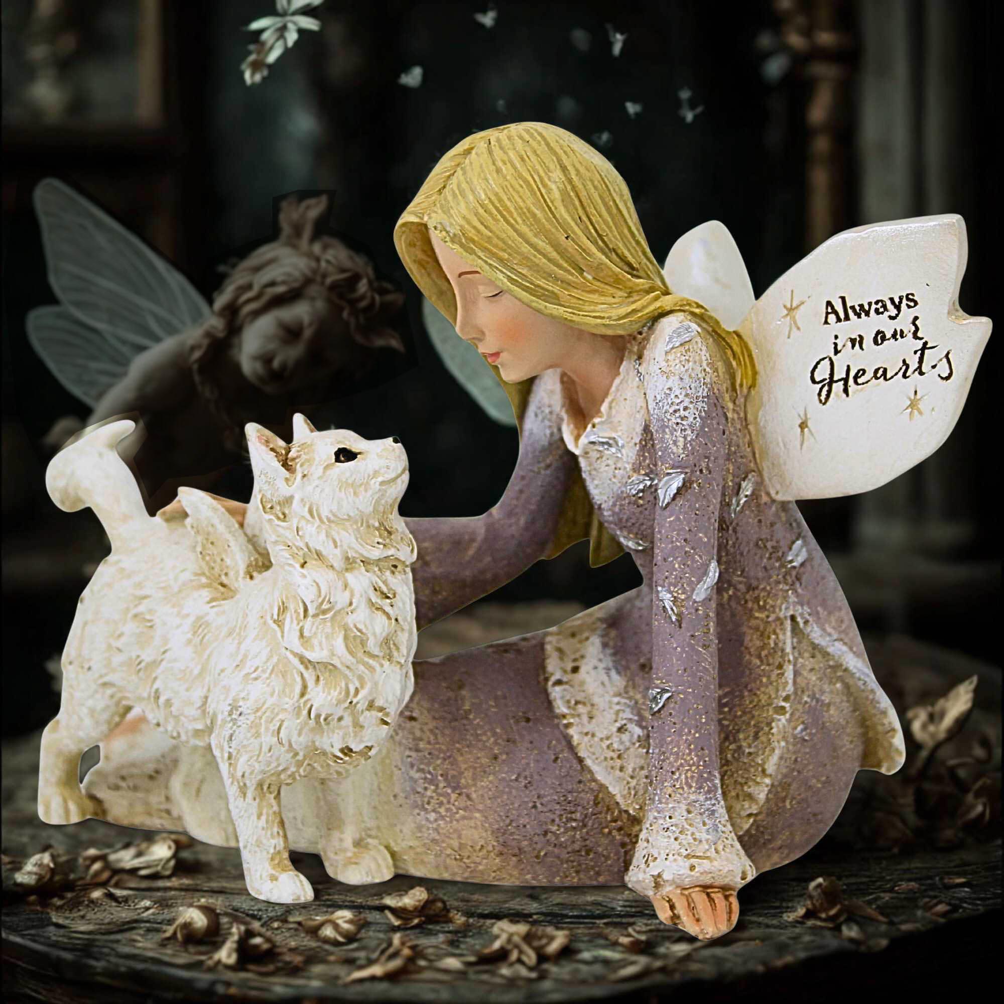 65902 Angel With Cat Figurine 22178