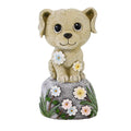 65907 Dog On Stone Figurine 15488