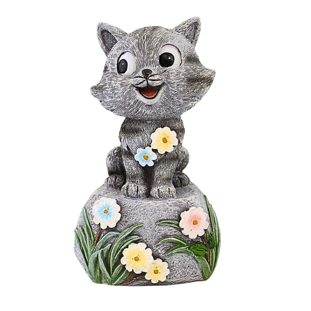 65912 Cat On Stone Figurine 15489