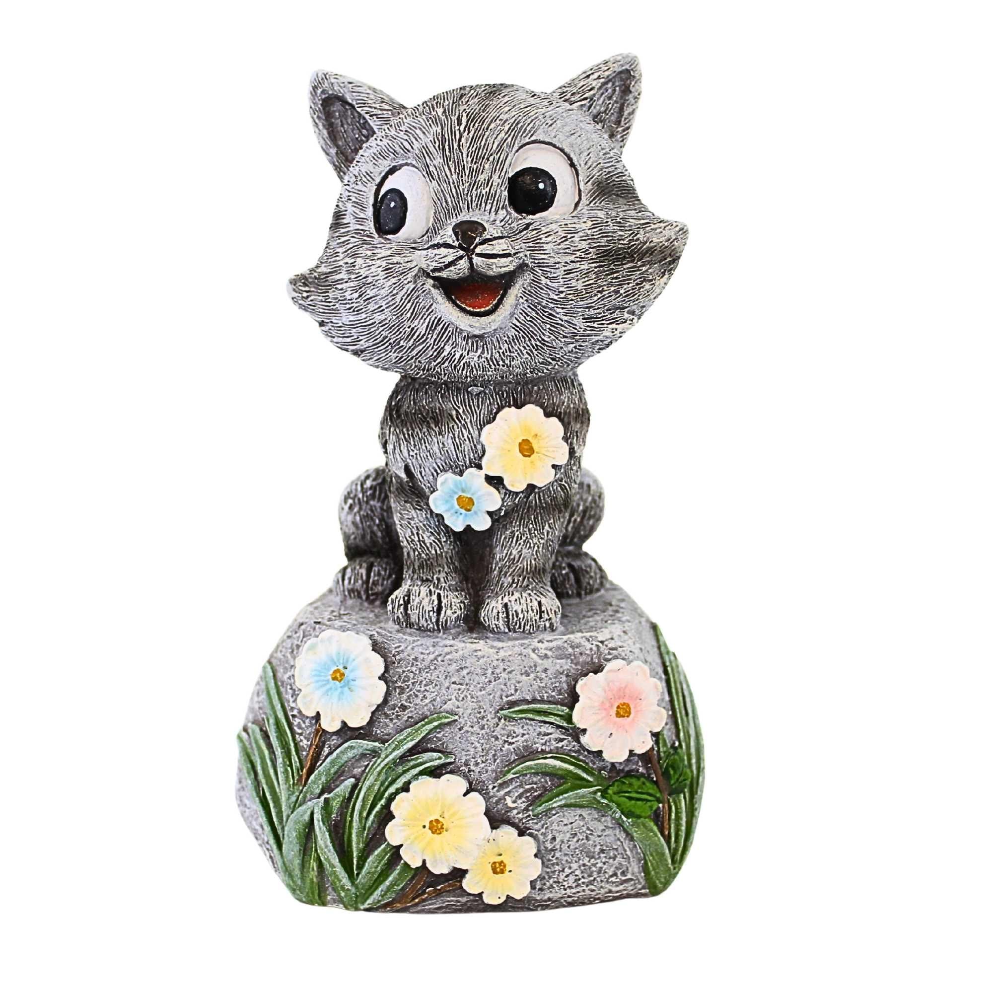 65912 Cat On Stone Figurine 15489