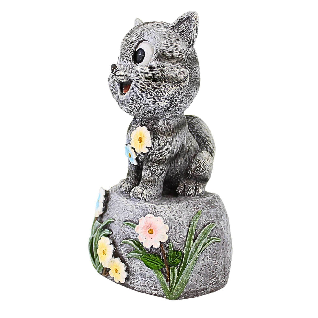 65912 Cat On Stone Figurine 15489