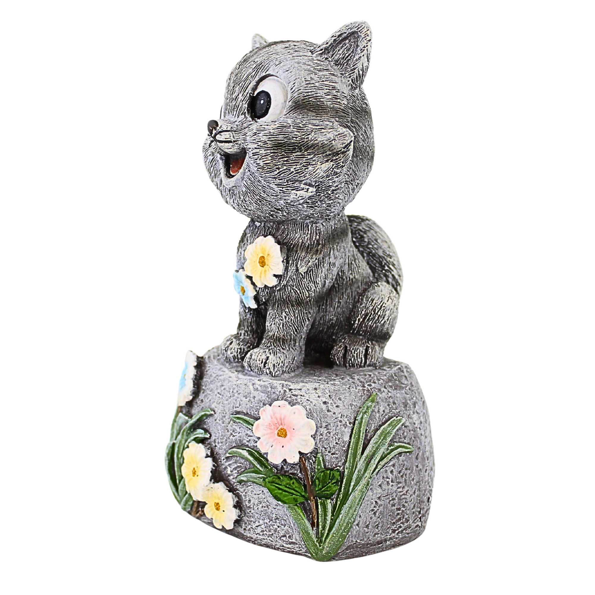 65912 Cat On Stone Figurine 15489