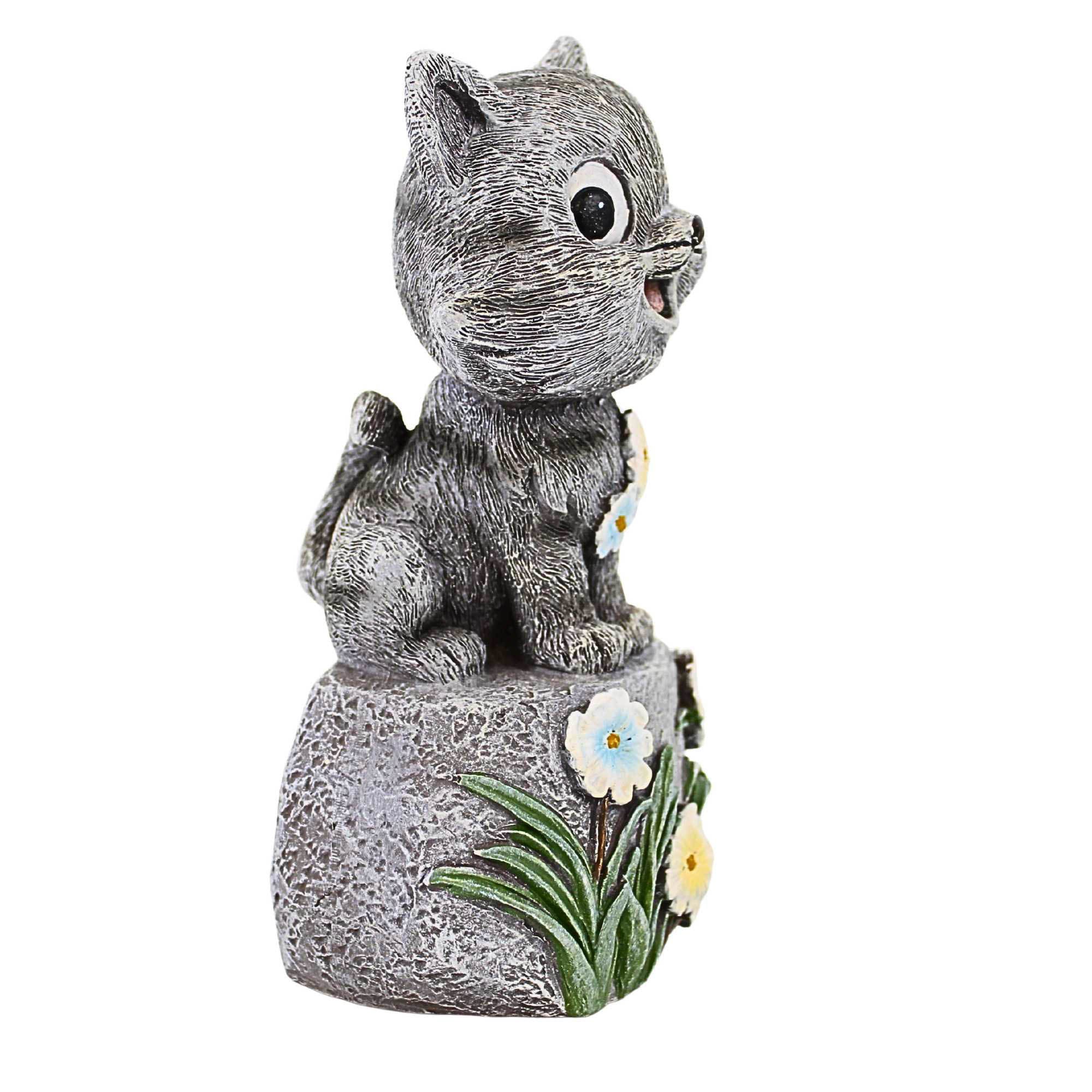 65912 Cat On Stone Figurine 15489
