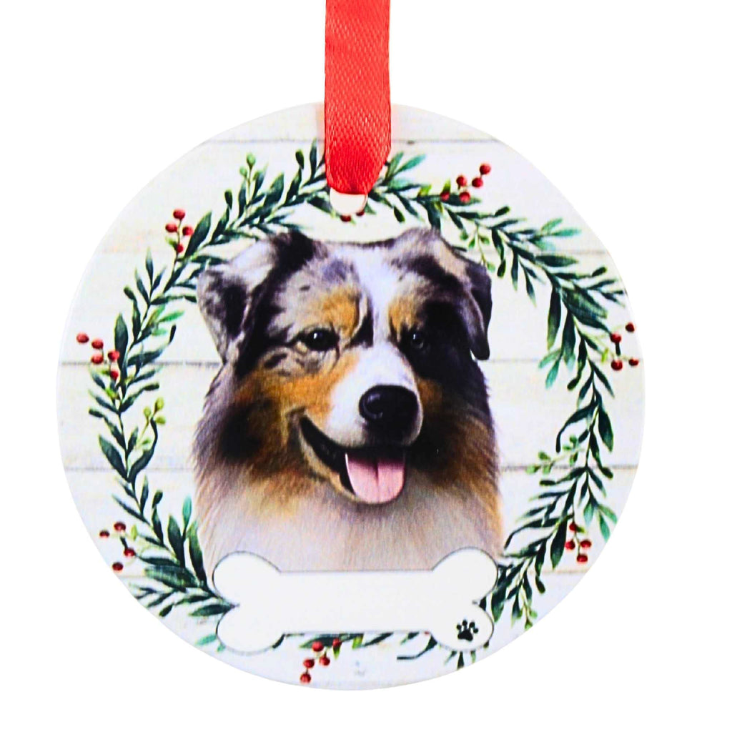 66506 Ceramic Australian Shepherd Ornament 55053