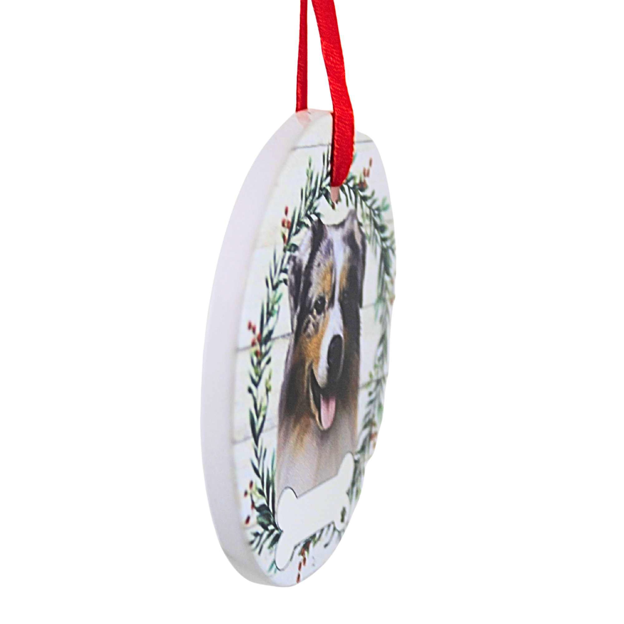 66506 Ceramic Australian Shepherd Ornament 55053