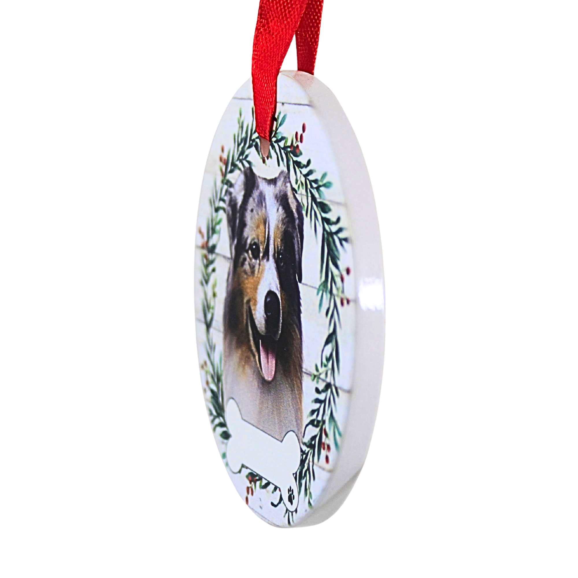 66506 Ceramic Australian Shepherd Ornament 55053