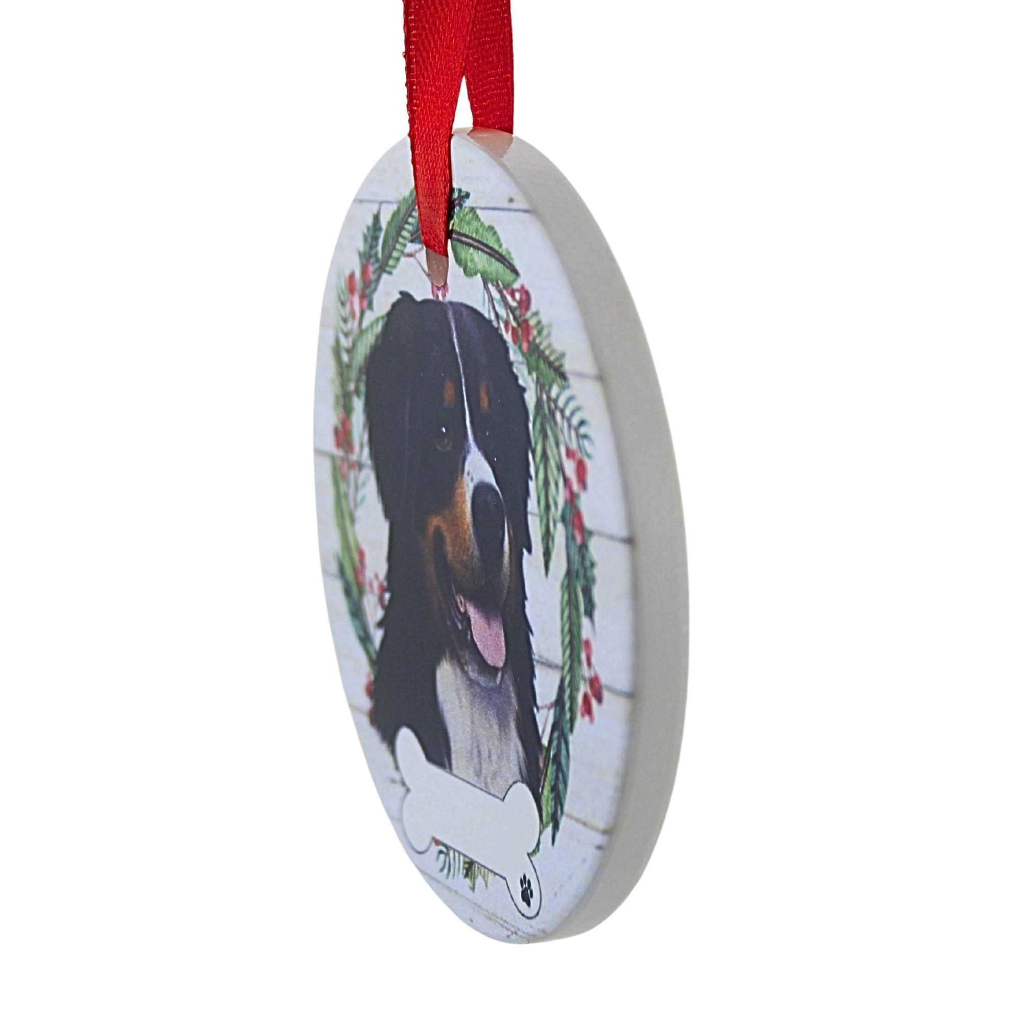 66508 Ceramic Bernese Mt. Dog Ornament 55052