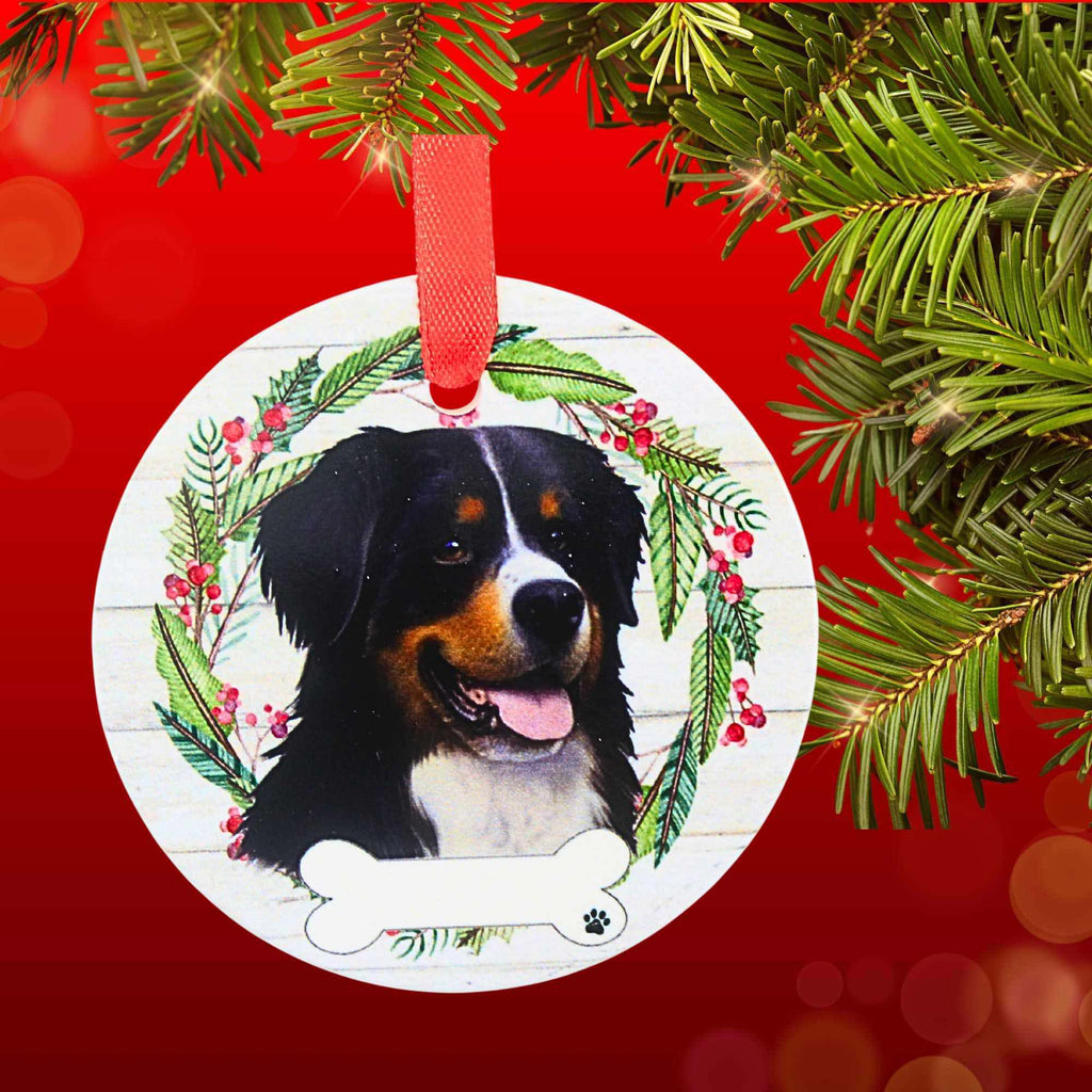 66508 Ceramic Bernese Mt. Dog Ornament 55052