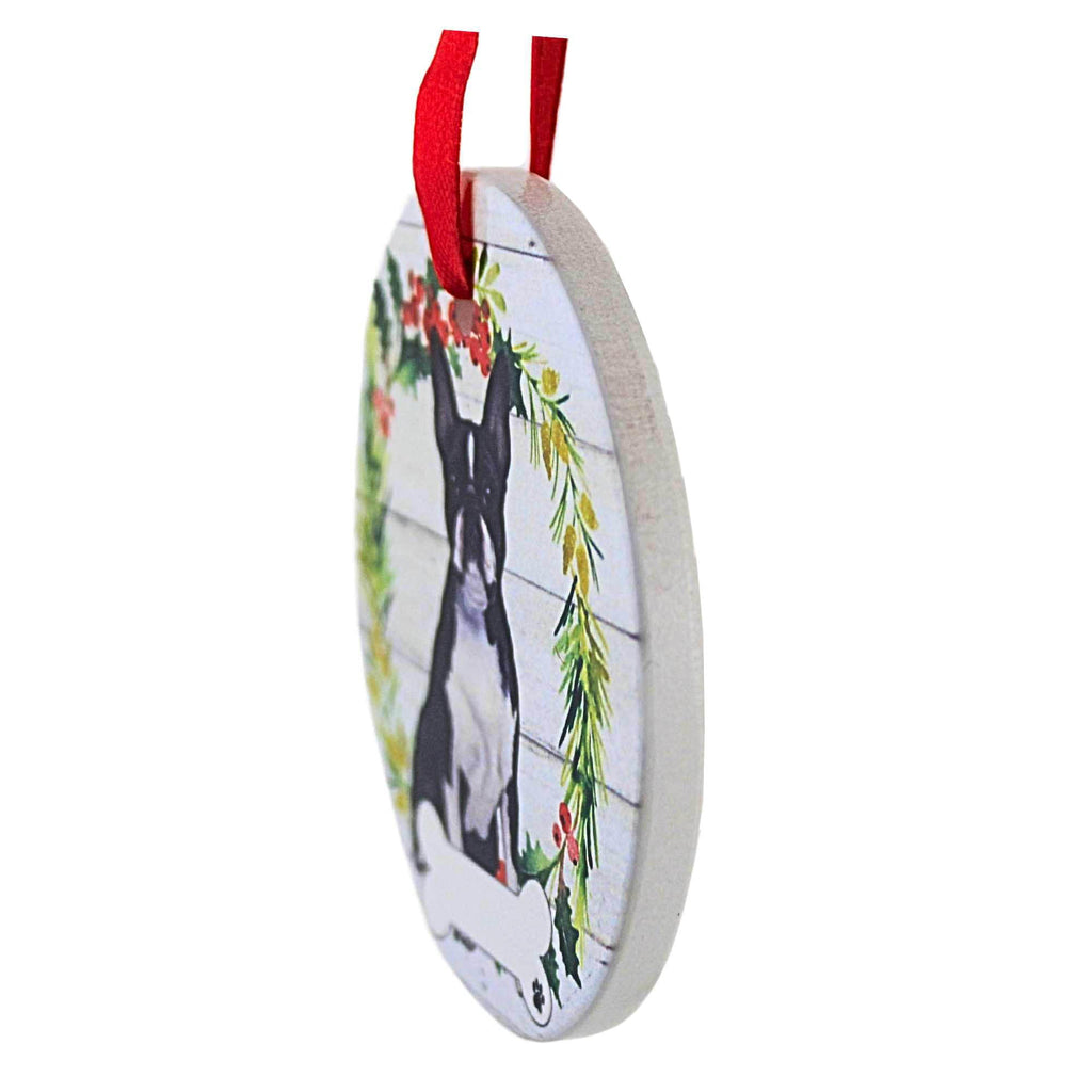 66511 Ceramic Boston Terrier Ornament 55076FB