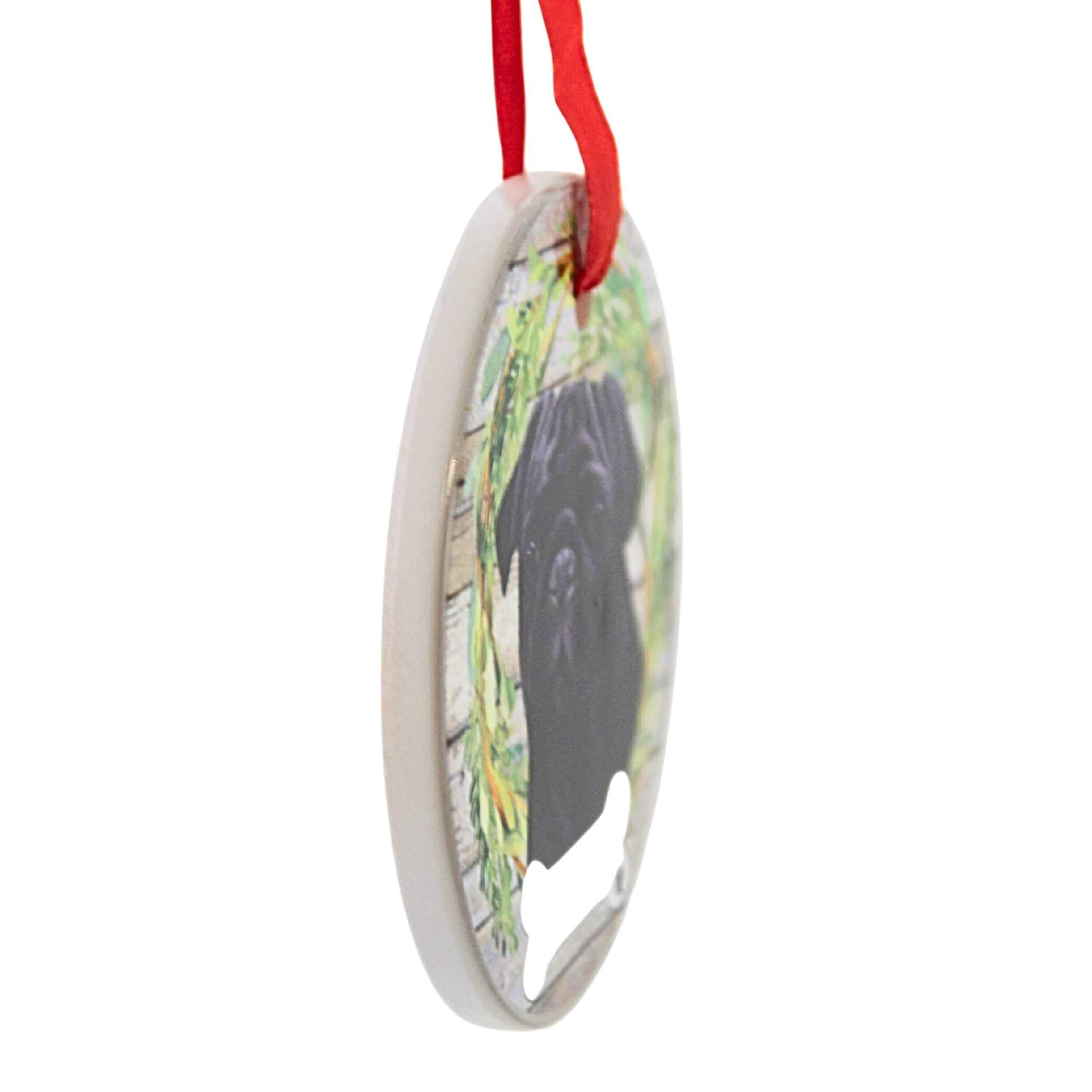 66512 Ceramic Pug Ornament 55032