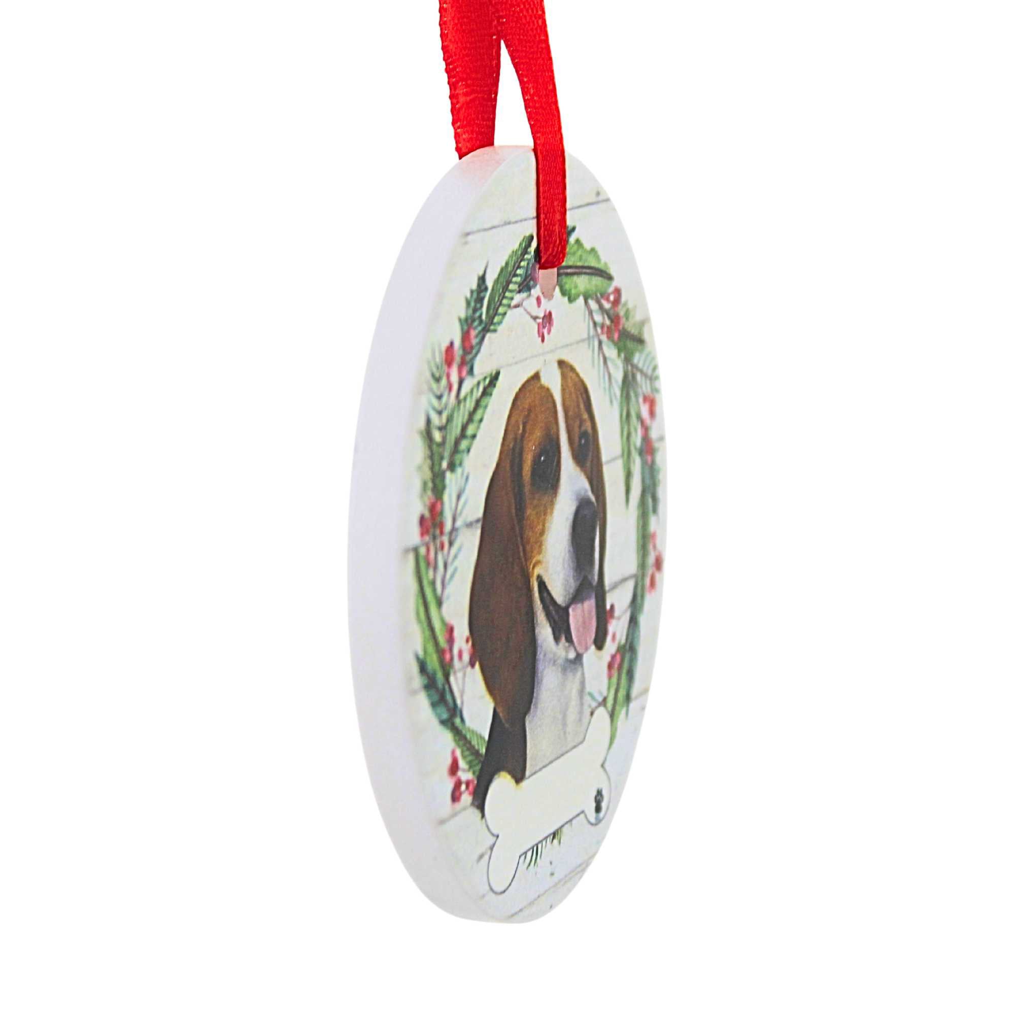 66513 Ceramic Beagle Ornament 5503