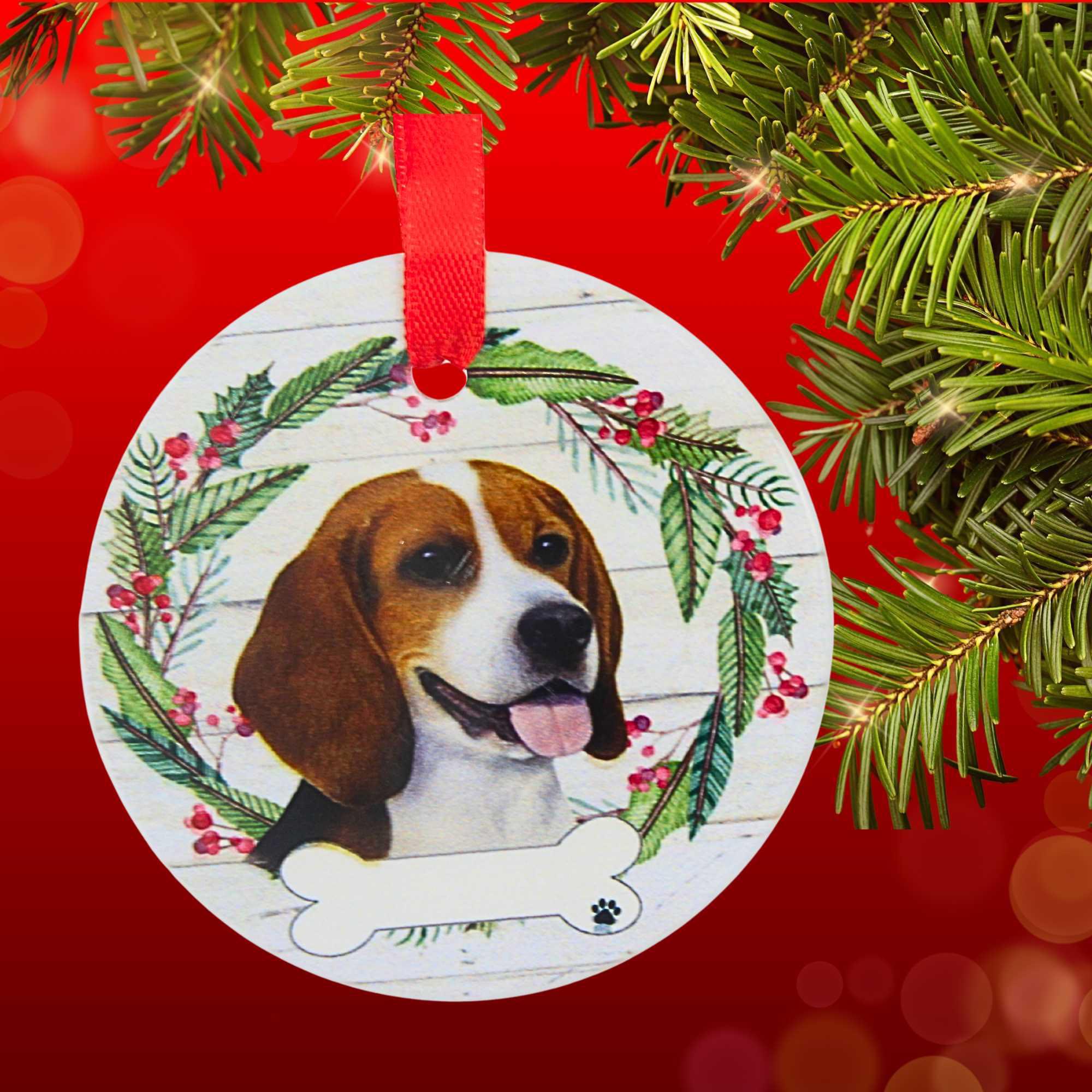 66513 Ceramic Beagle Ornament 5503
