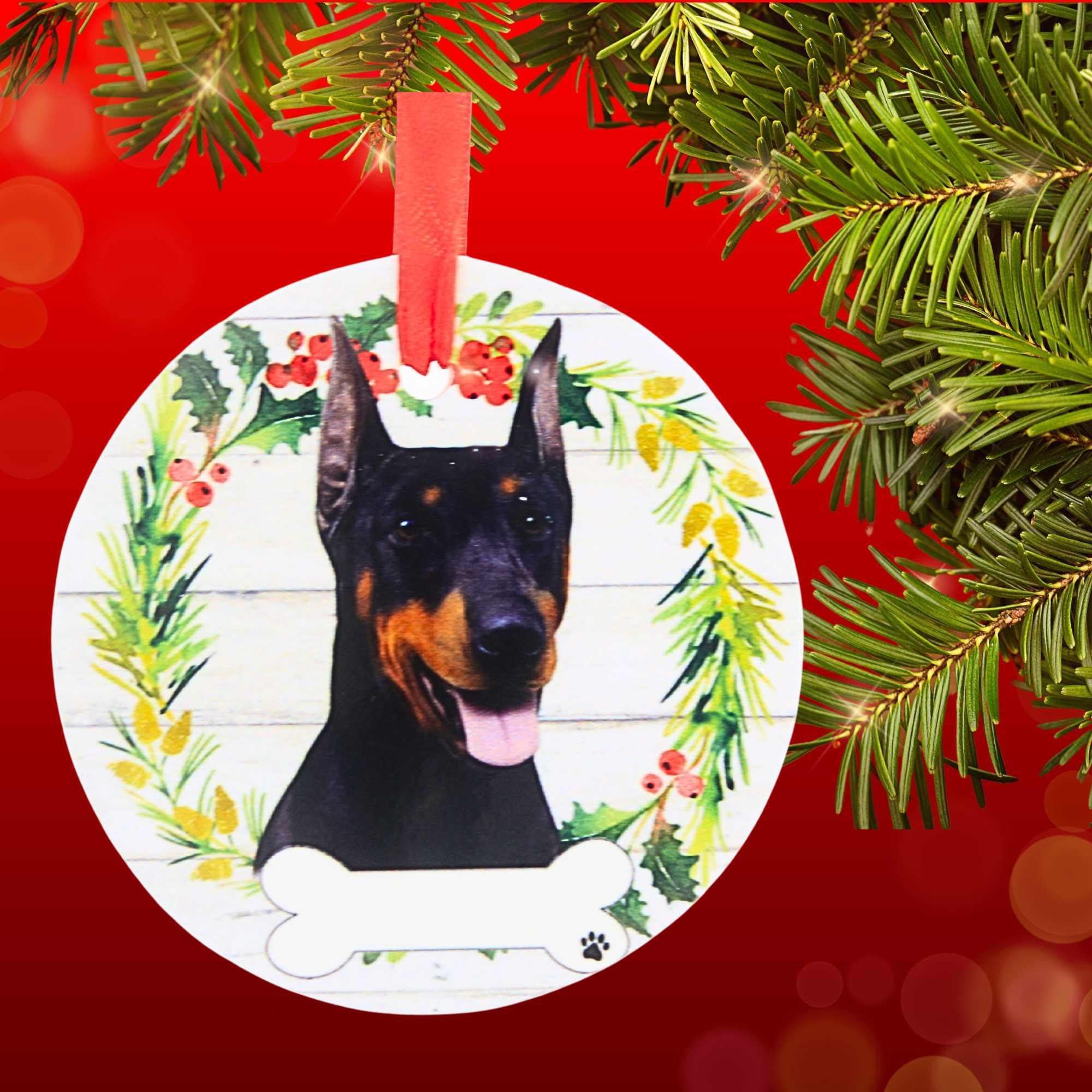 66515 Ceramic Doberman Ornament 550101
