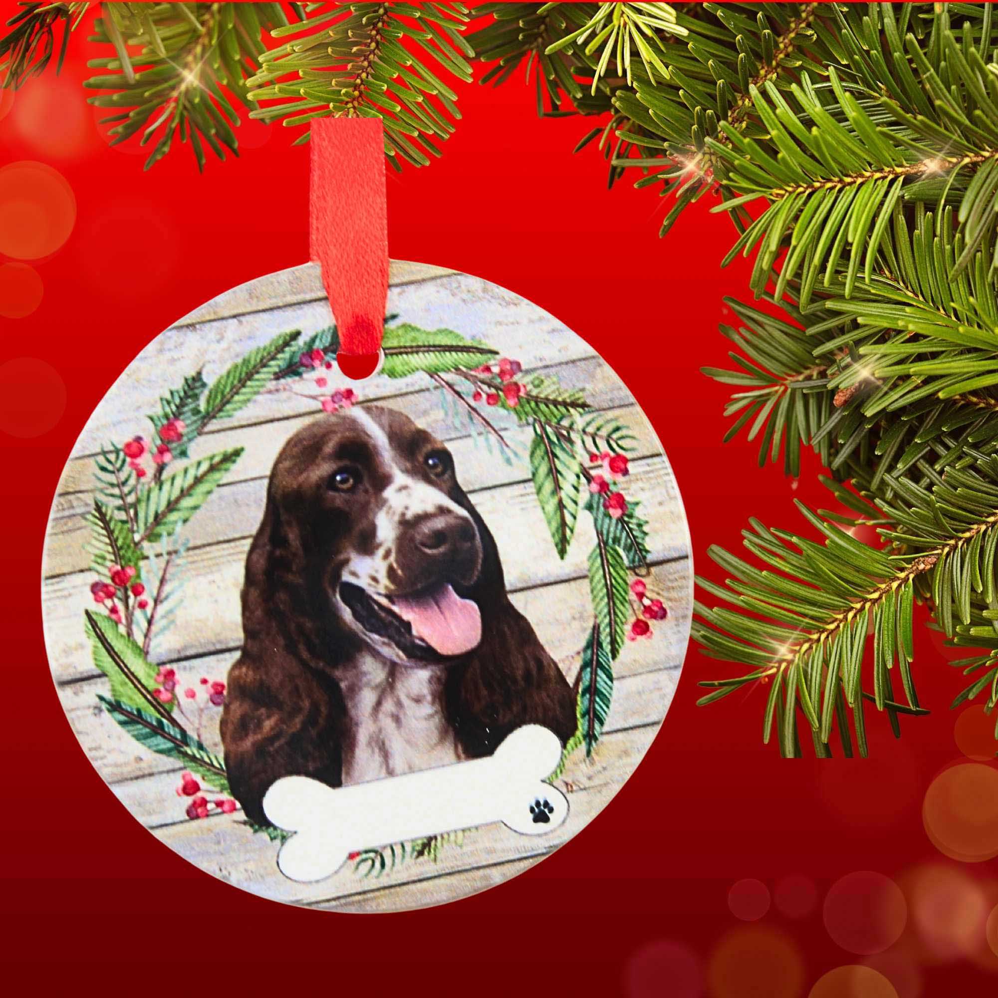 66519 Ceramic Springer Spaniel Ornament 55042